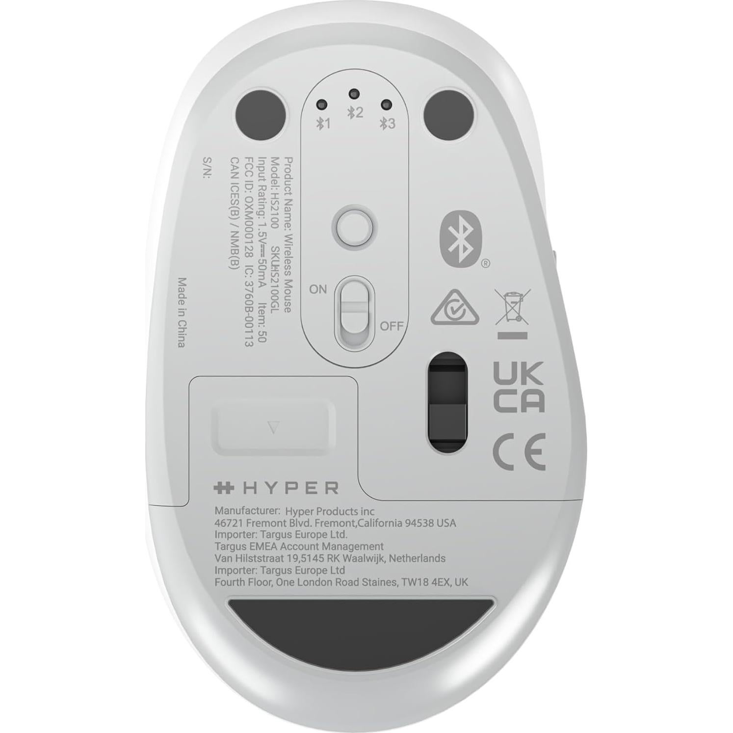 Ratón Inalámbrico HyperSpace Bluetooth 5.0 Ergonómico 142g