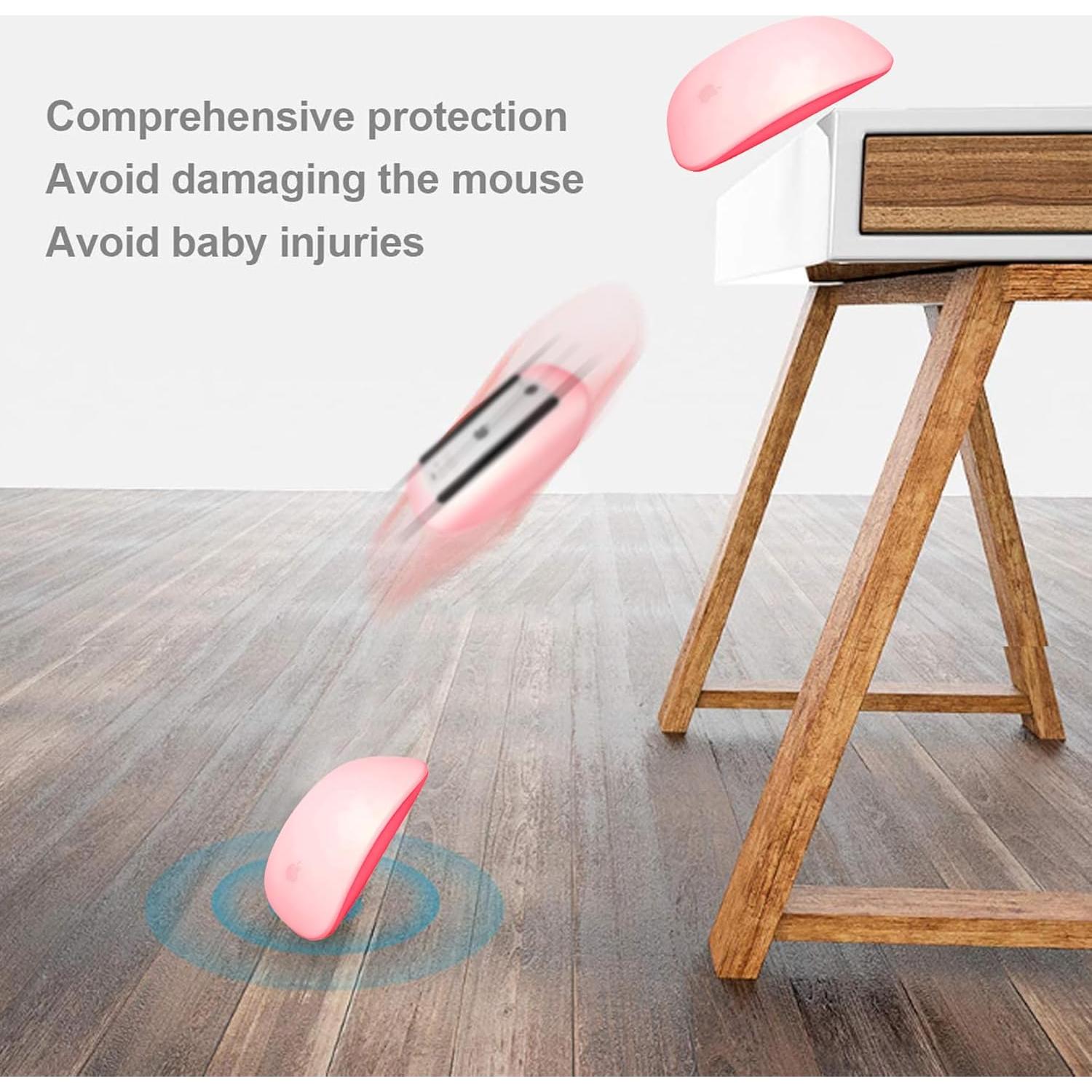 Funda de Silicona Rosa para Apple Magic Mouse 1 y 2 - Ultra Fina