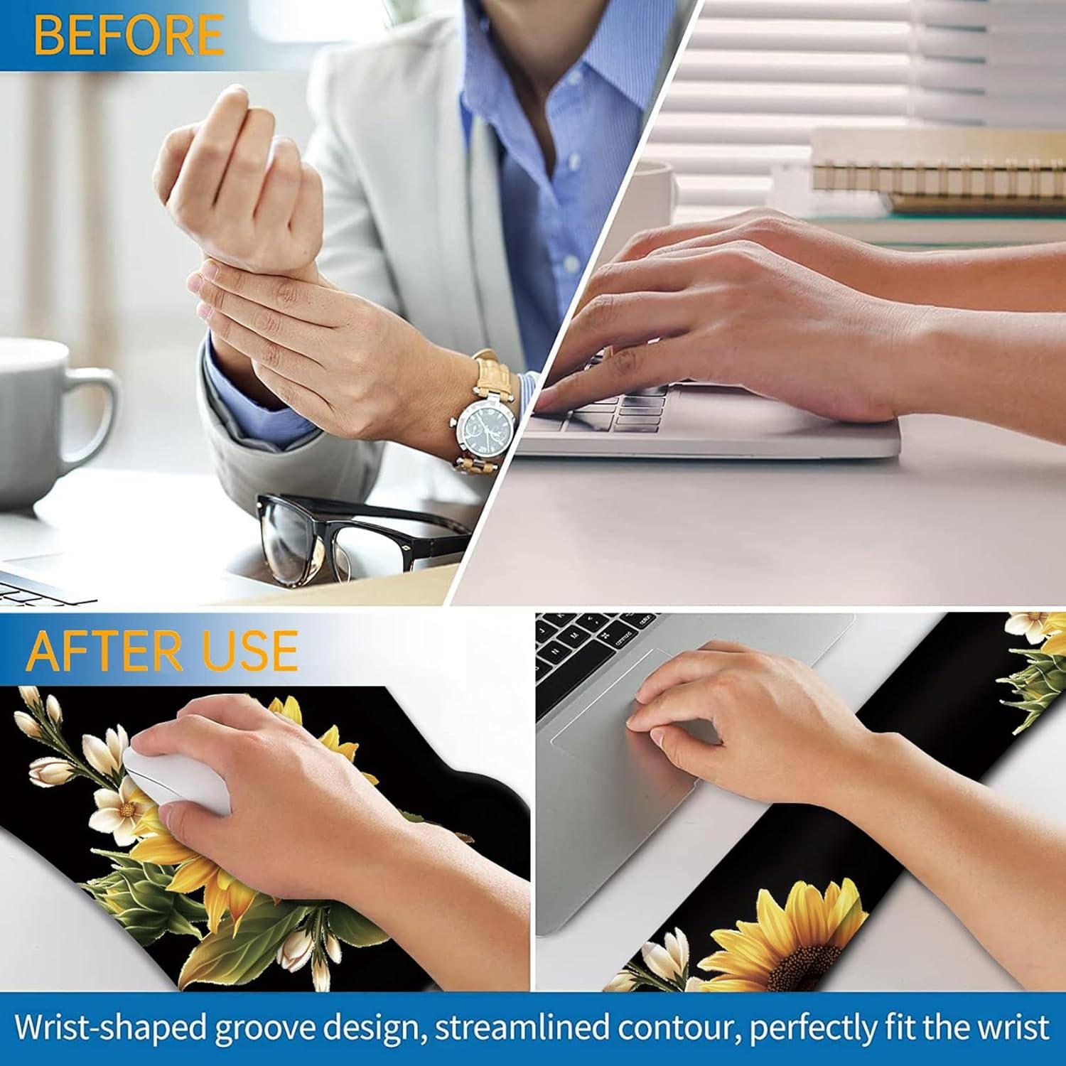 Alfombrilla de Ratón Ergonómica RVHOEZZM + Almohadillas