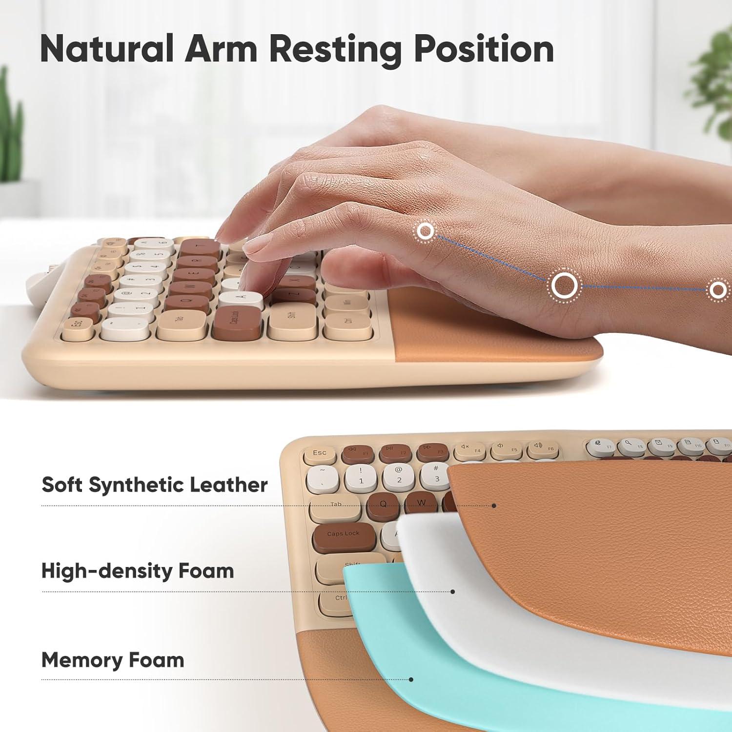 Combo Teclado y Ratón Inalámbricos Ergonómicos KNOWSQT 2.4G