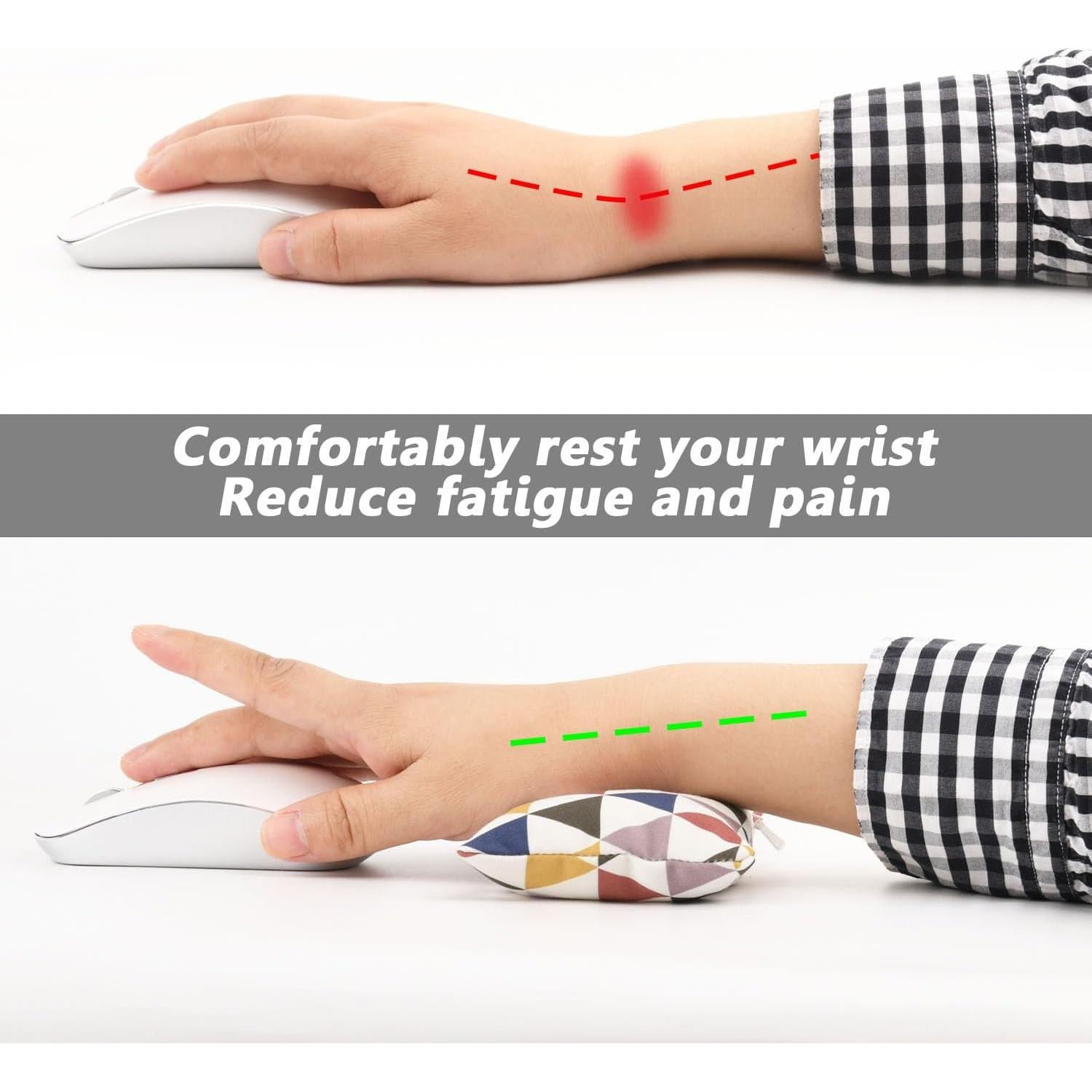 Reposamuñecas Ergonómico CandoCraft Triángulo Colorido 15x8 cm