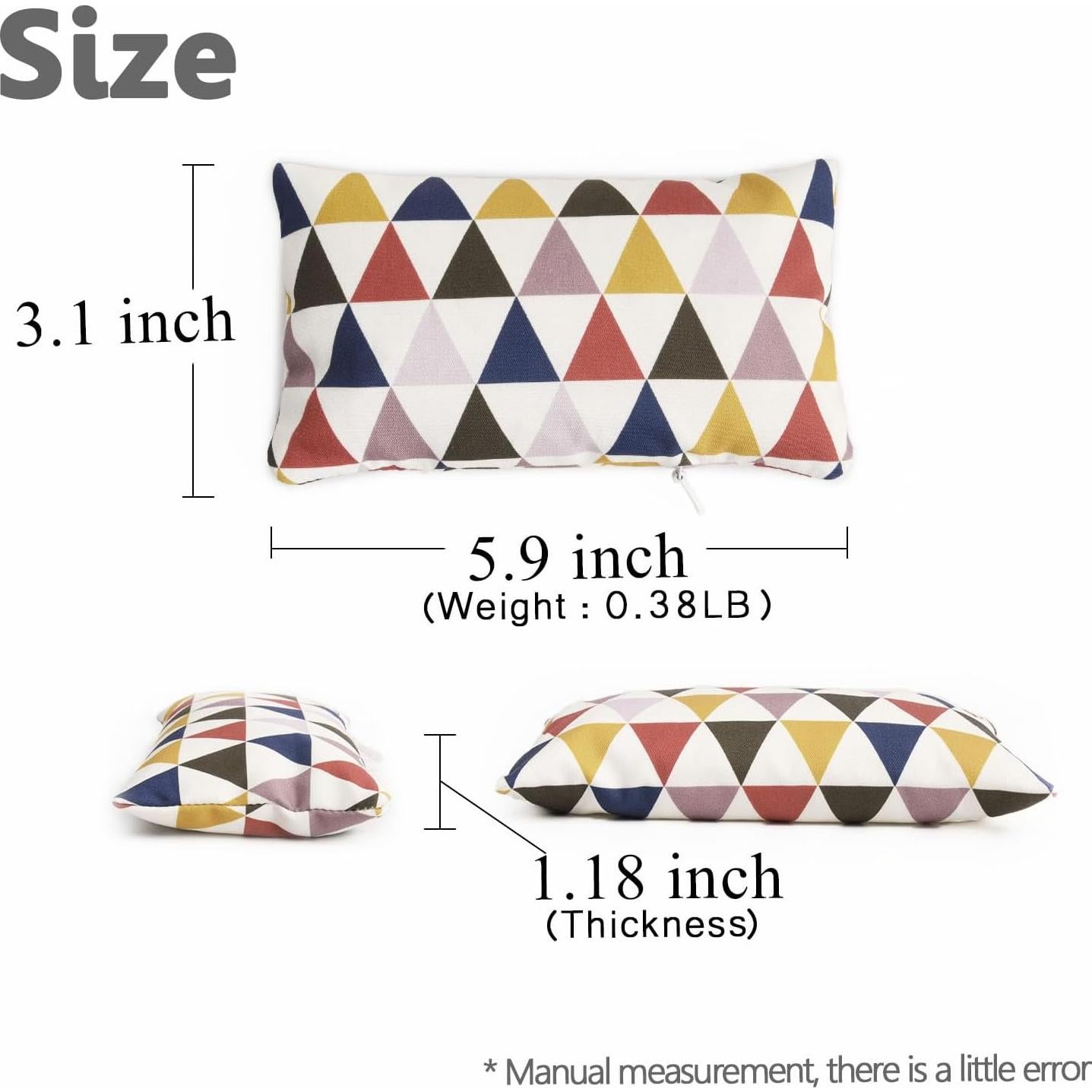 Reposamuñecas Ergonómico CandoCraft Triángulo Colorido 15x8 cm