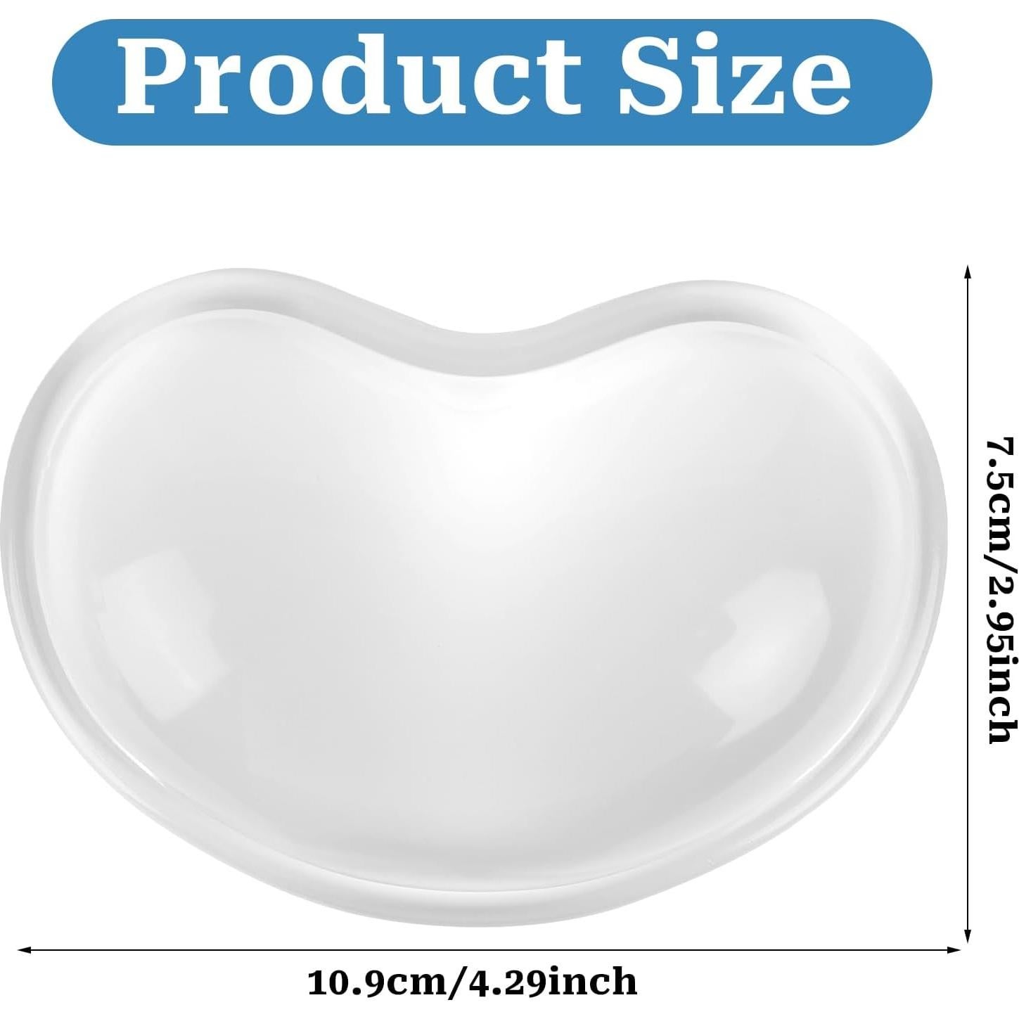 Reposamuñecas Ergonómico de Gel Silicona Transparente Sliverdew