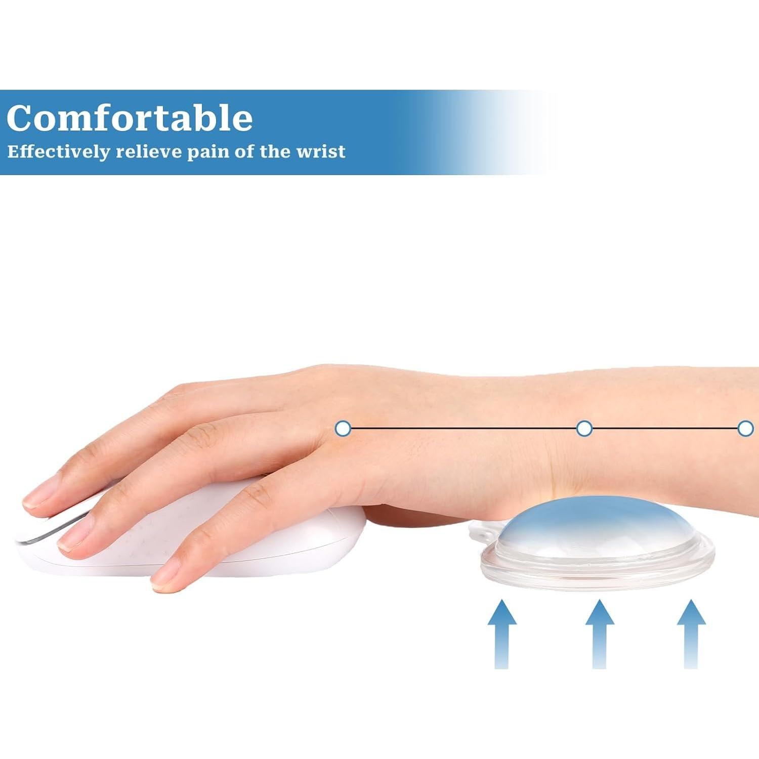 Reposamuñecas Ergonómico de Gel Silicona Transparente Sliverdew