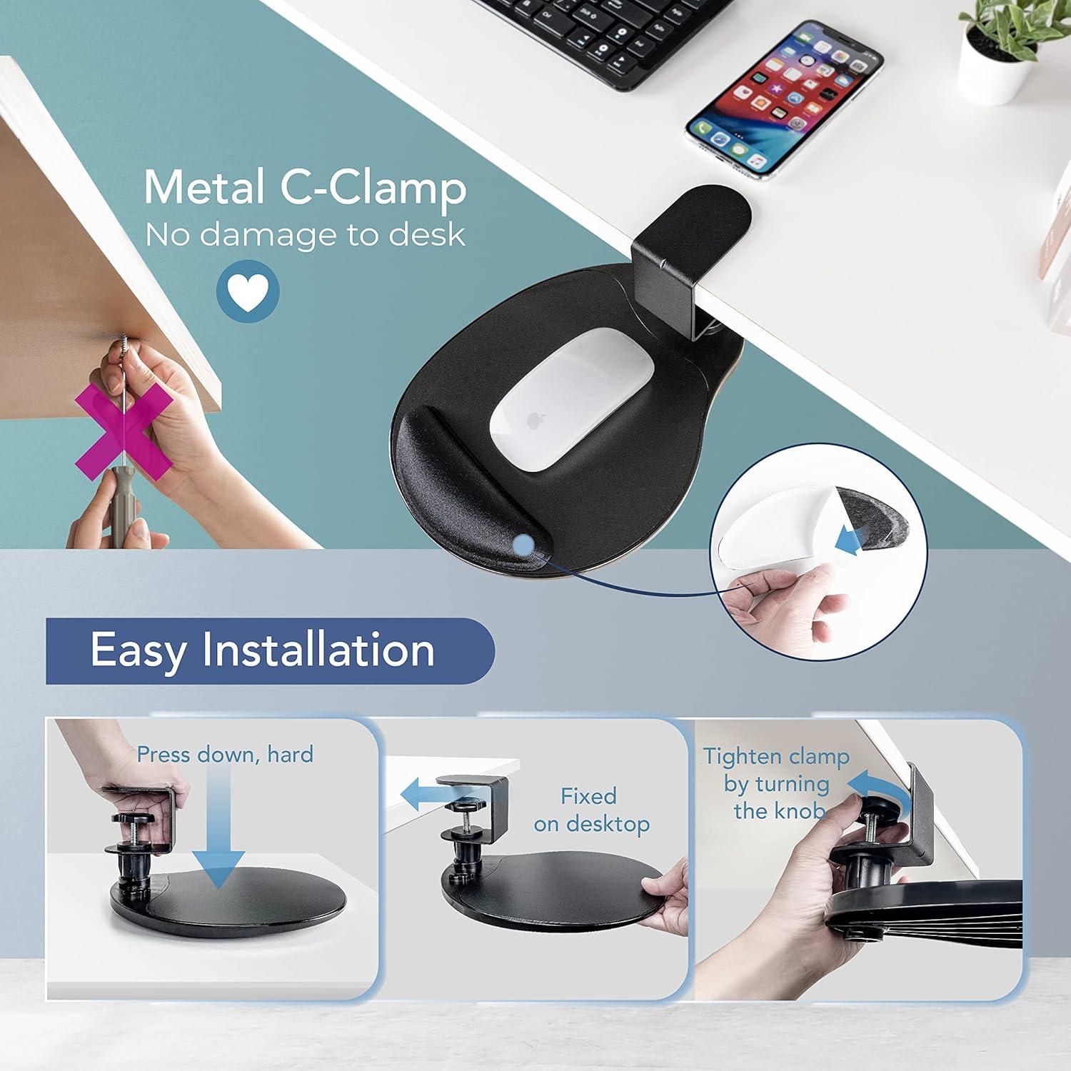 Plataforma de Mouse EHO con Reposamuñecas de Gel 360°