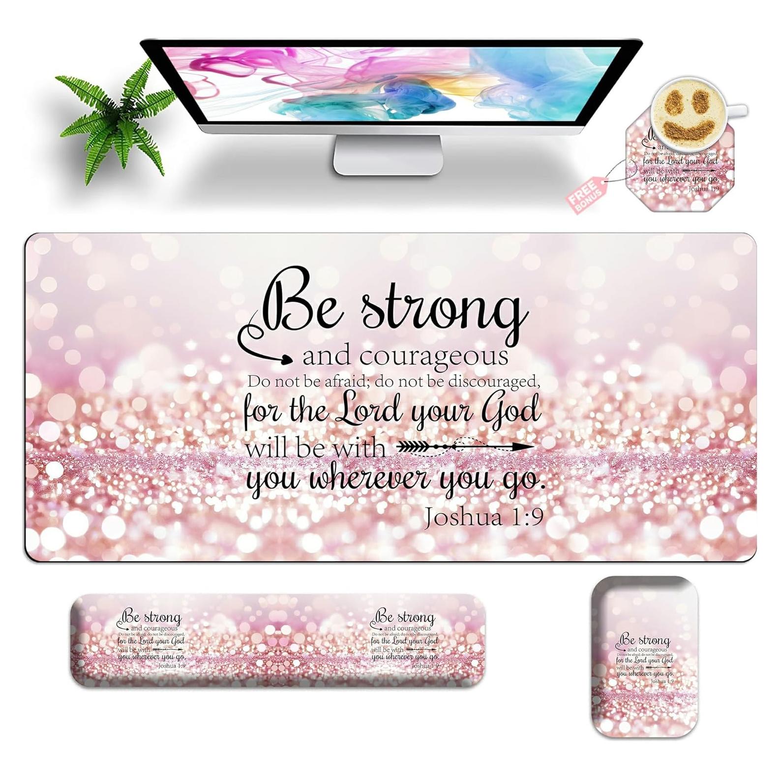 Conjunto Alfombrilla de Ratón Grande JYCUHTCL 90x40cm 4 Piezas