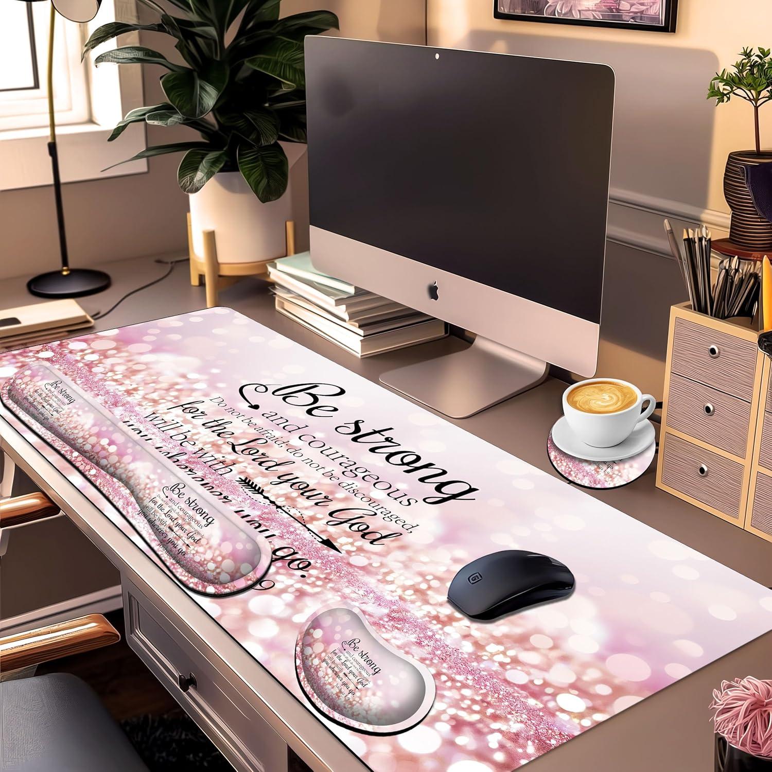 Conjunto Alfombrilla de Ratón Grande JYCUHTCL 90x40cm 4 Piezas