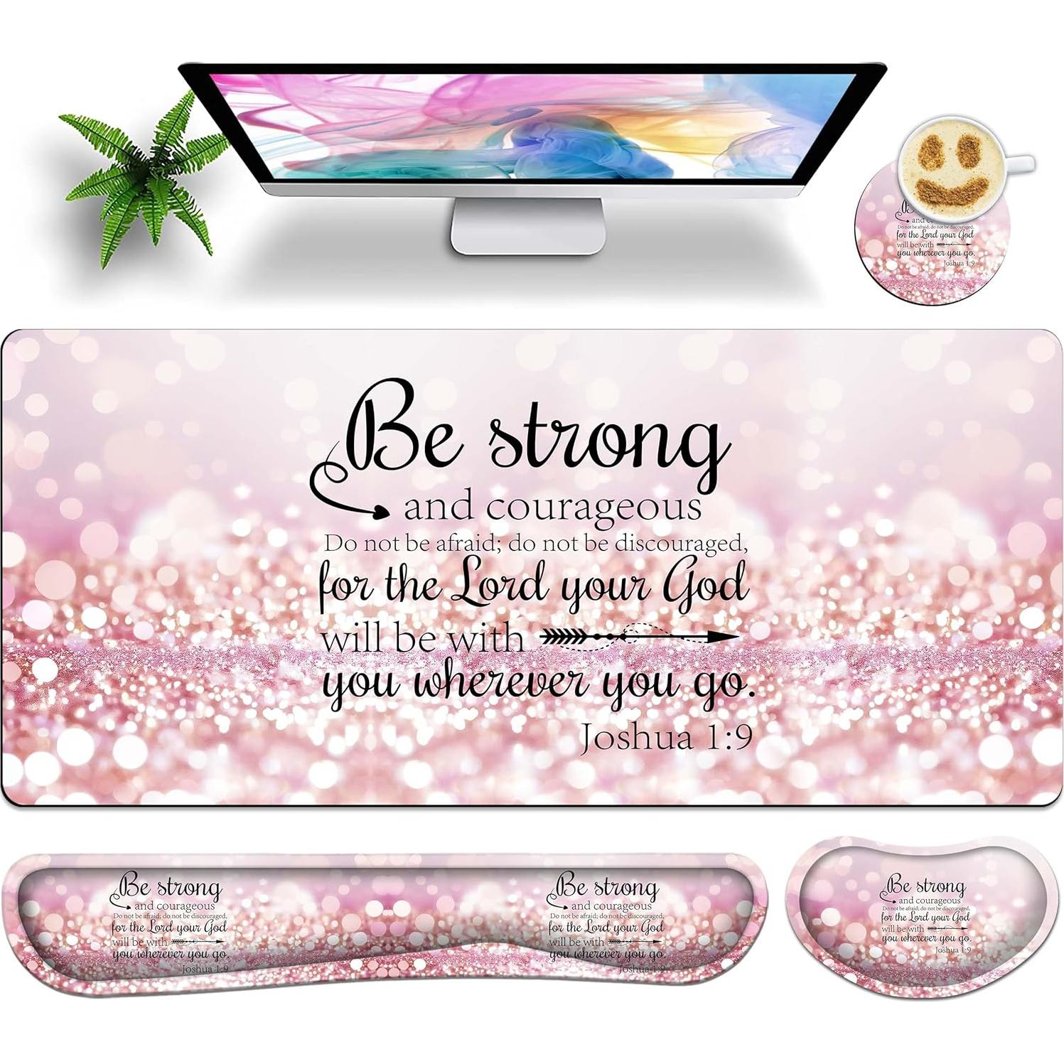 Conjunto Alfombrilla de Ratón Grande JYCUHTCL 90x40cm 4 Piezas