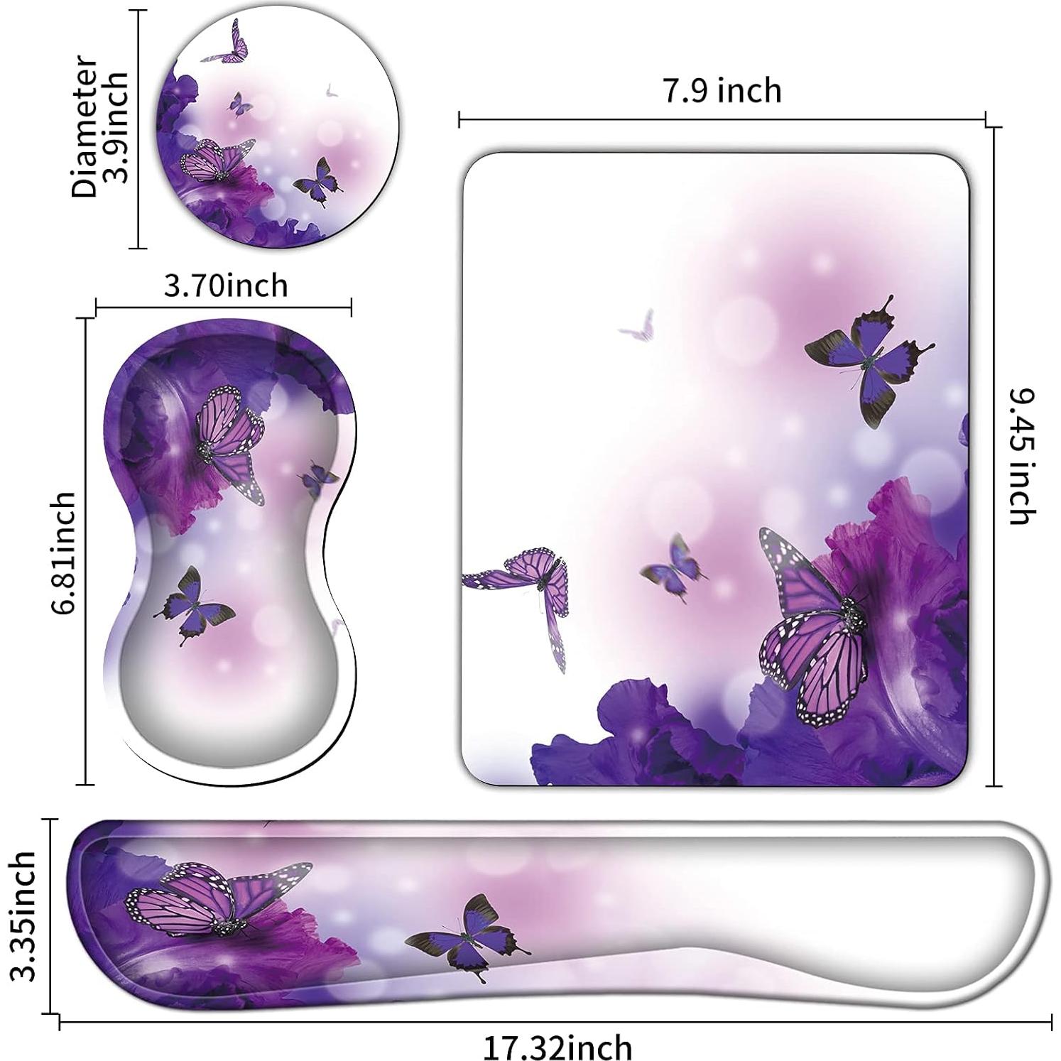 Conjunto Reposamuñecas Ergonómico BVDIKMI 4 en 1 Espuma Viscoelástica