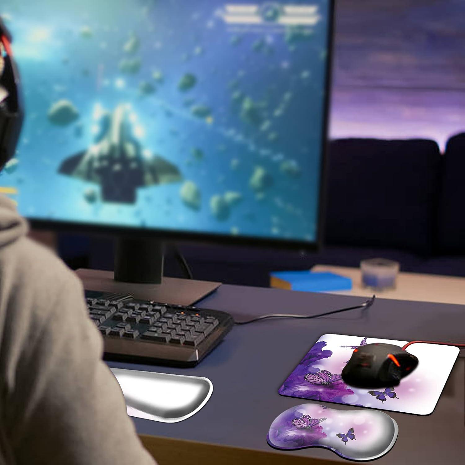 Conjunto Reposamuñecas Ergonómico BVDIKMI 4 en 1 Espuma Viscoelástica