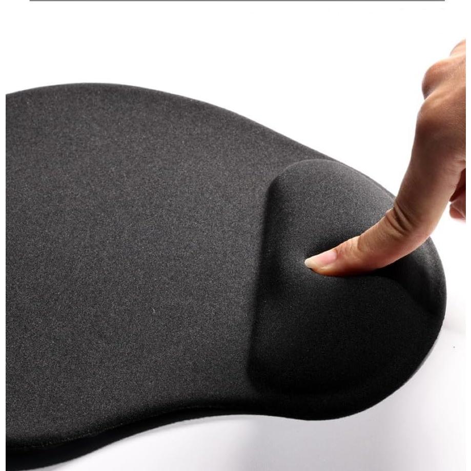 Alfombrilla de Ratón Ergonómica MAT FAMILY con Soporte Negro 25.1x22.4cm