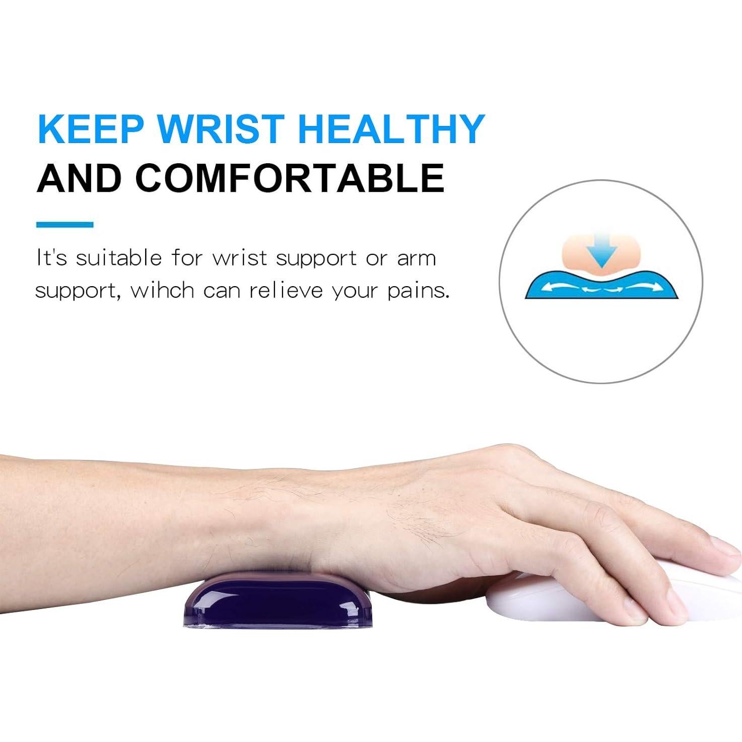 Reposamuñecas Ergonómico de Gel Aelfox - Soporte para Mouse Negro