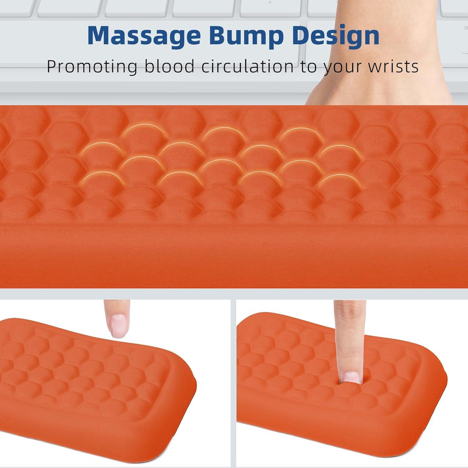 Reposap Muñeca Ergonómico COUKASO Naranja Hermes - Espuma Viscoelástica