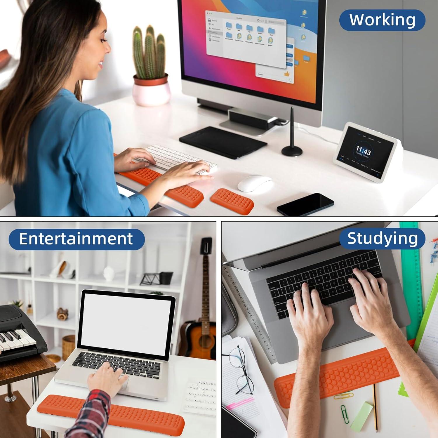 Reposap Muñeca Ergonómico COUKASO Naranja Hermes - Espuma Viscoelástica