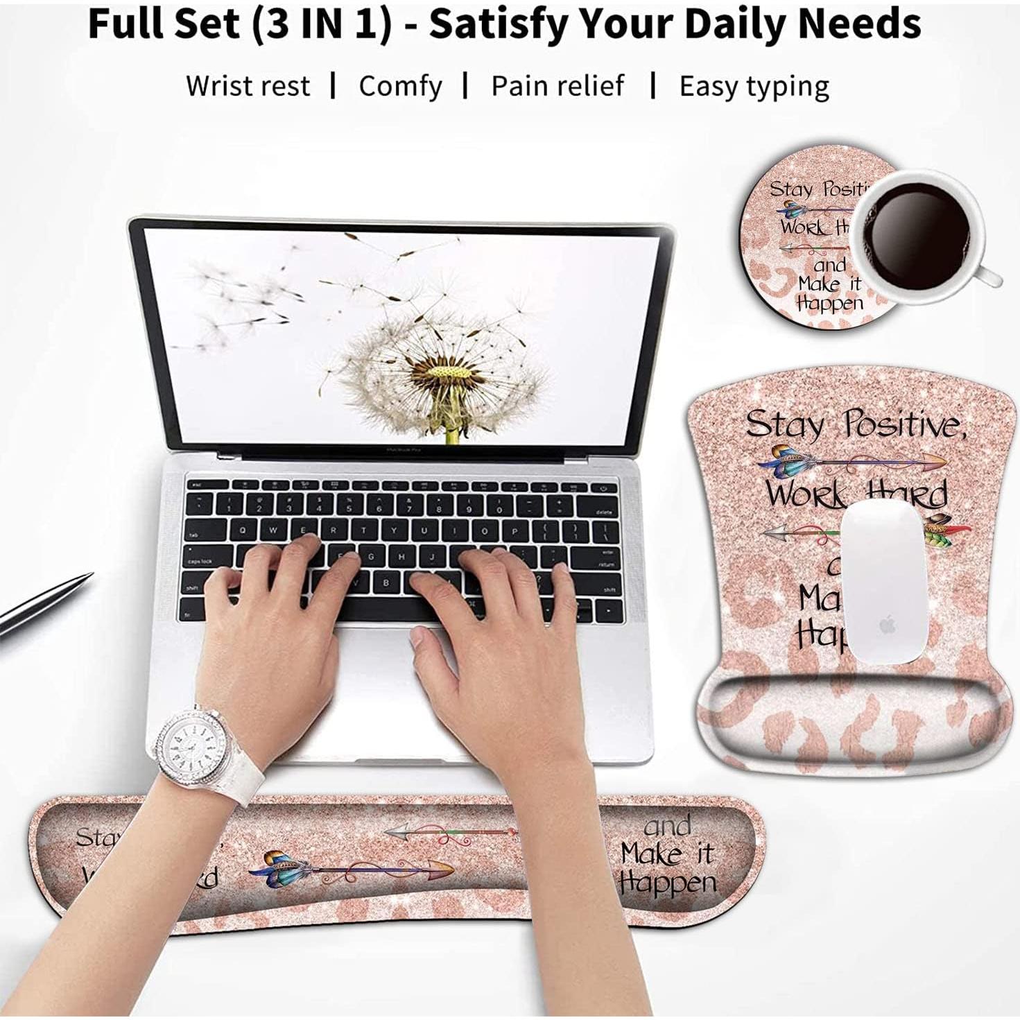 Juego de Almohadilla Ergonómica para Ratón y Soporte BFRKXOCK