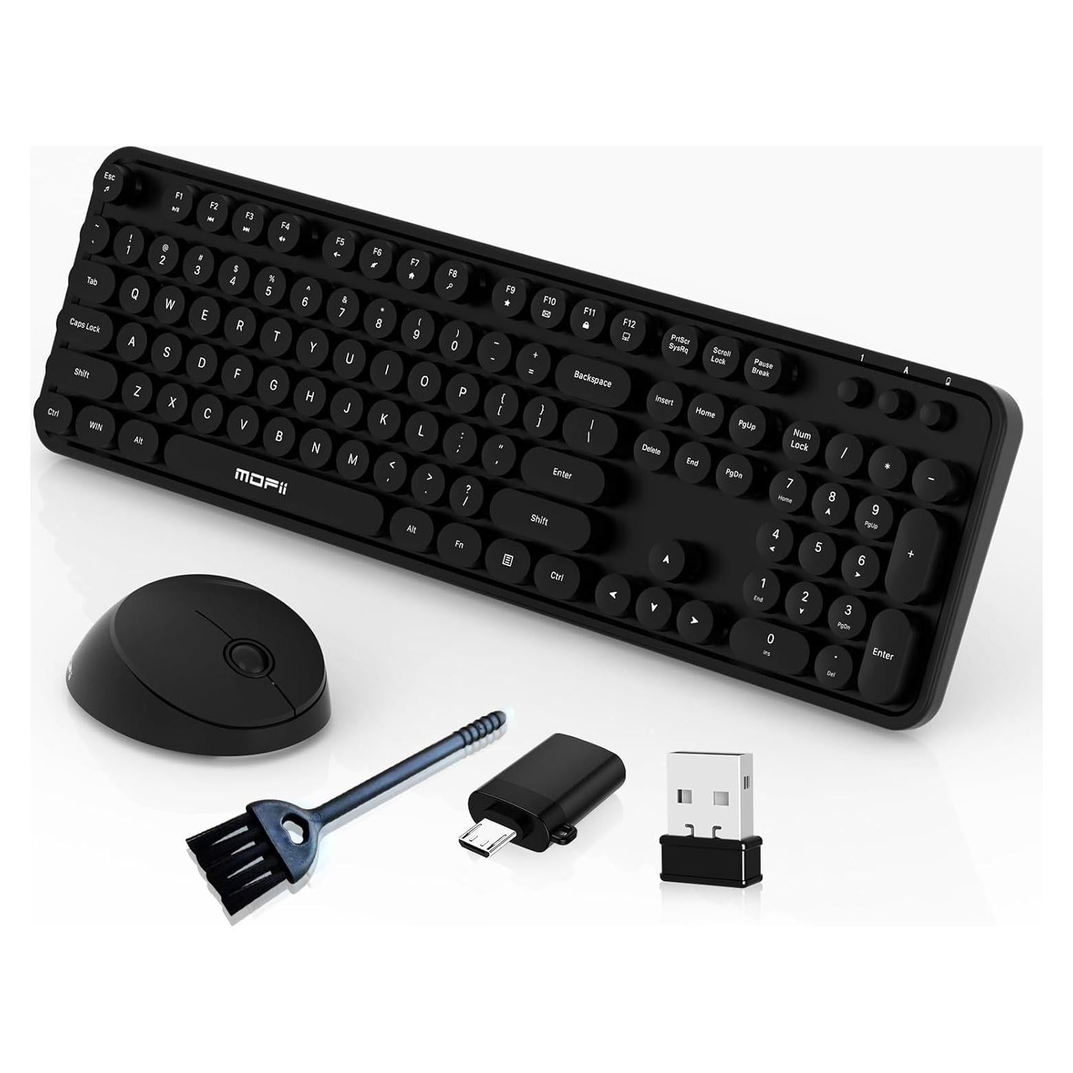 Combo Teclado y Ratón Inalámbrico MOFII 104 Teclas Negro