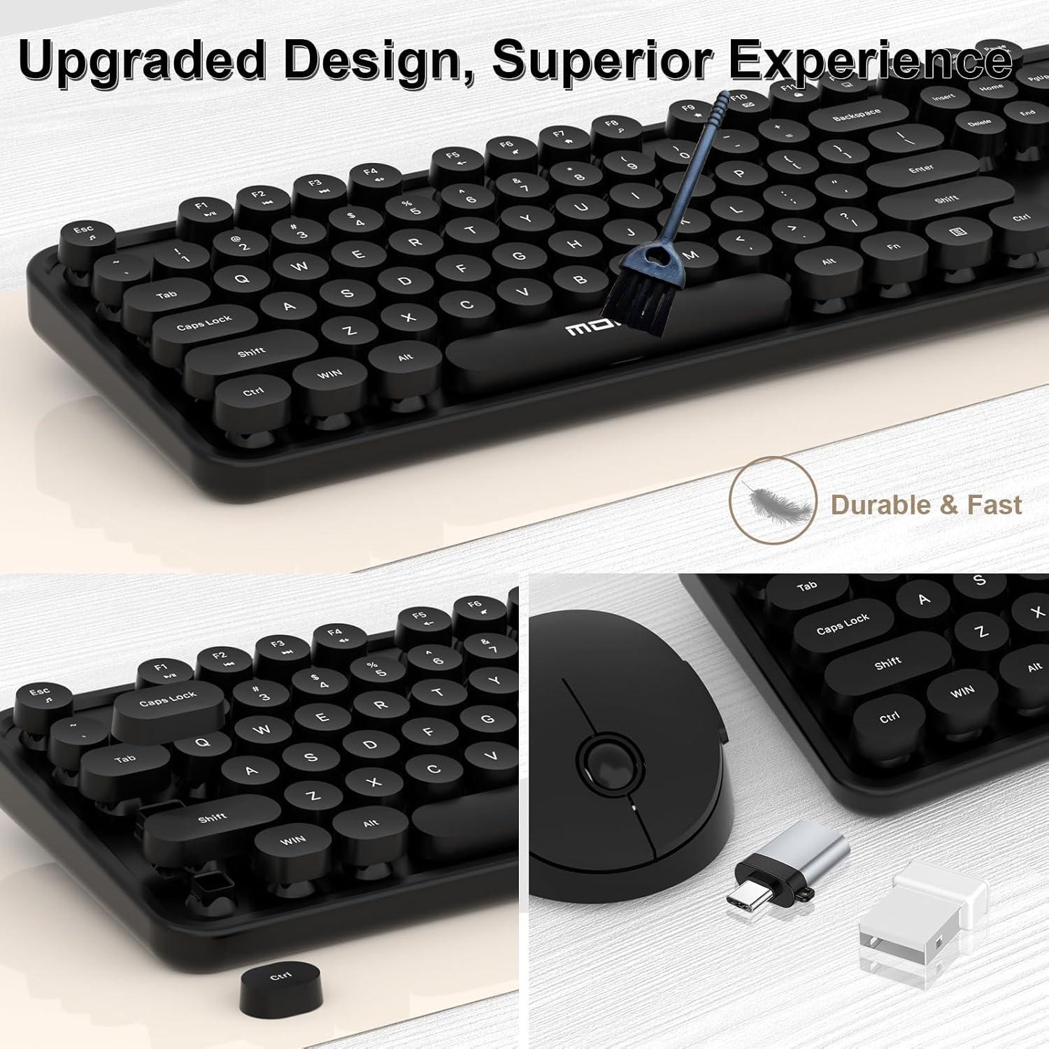 Combo Teclado y Ratón Inalámbrico MOFII 104 Teclas Negro