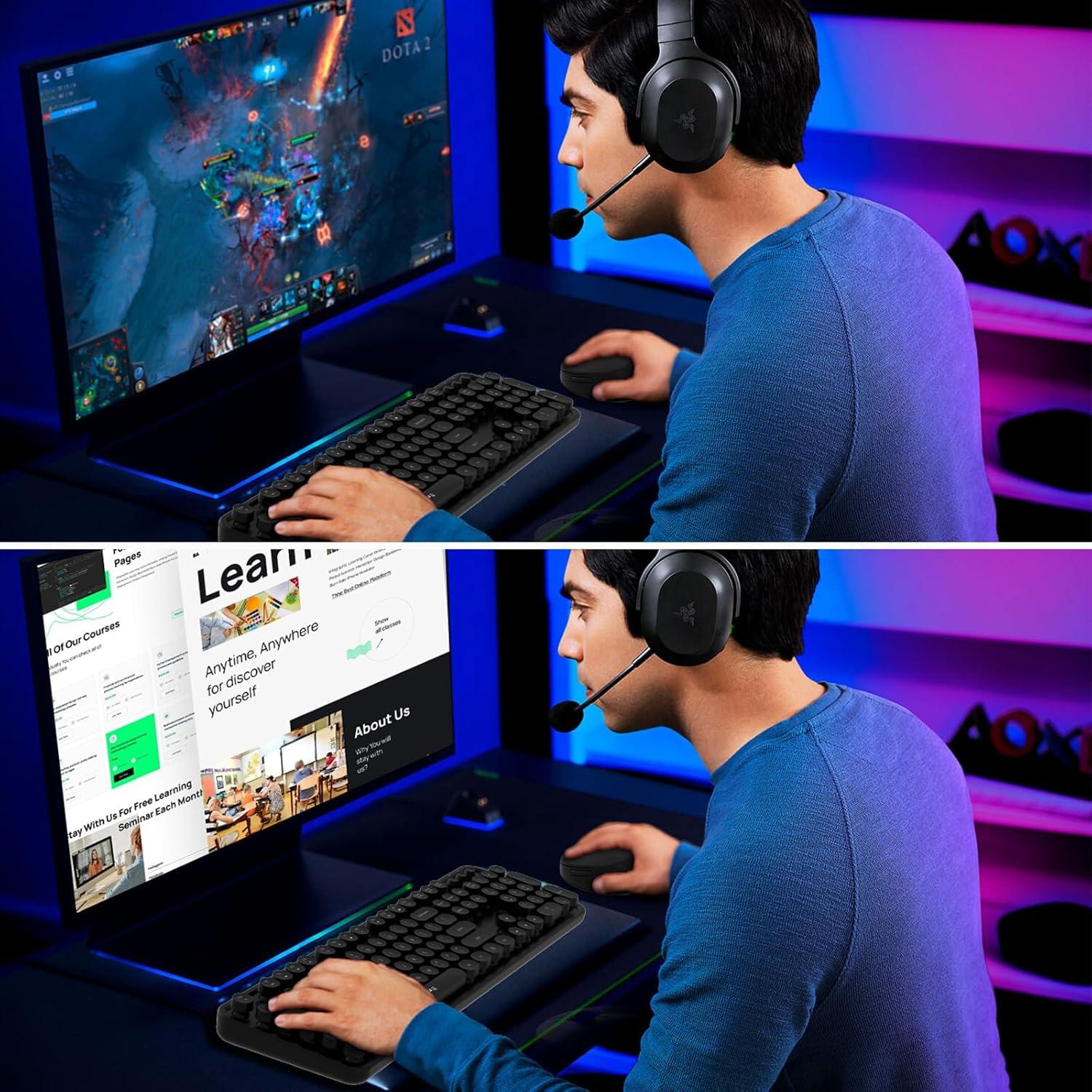 Combo Teclado y Ratón Inalámbrico MOFII 104 Teclas Negro