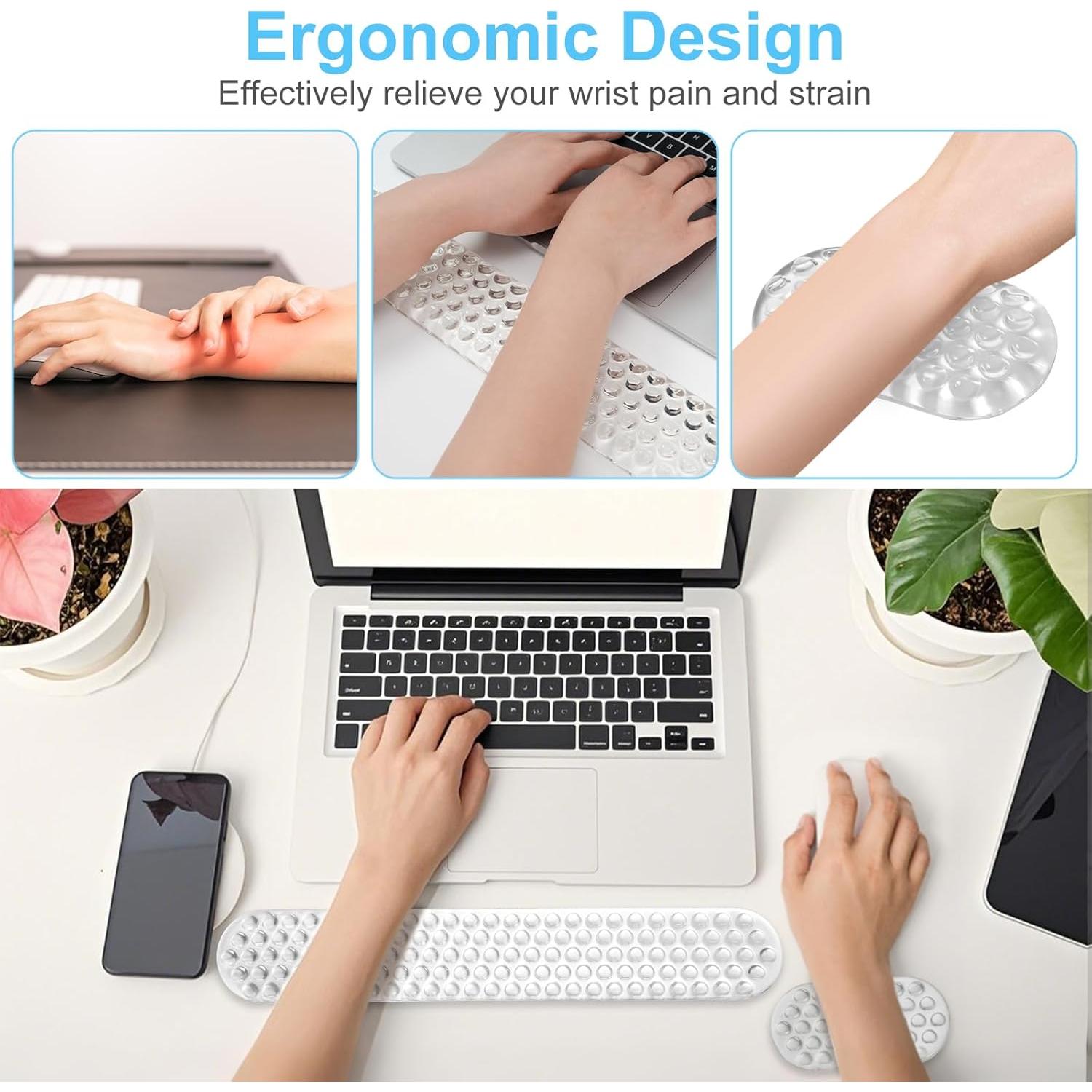 Reposamuñecas de Gel MOSISO para Teclado y Ratón Ergonómico