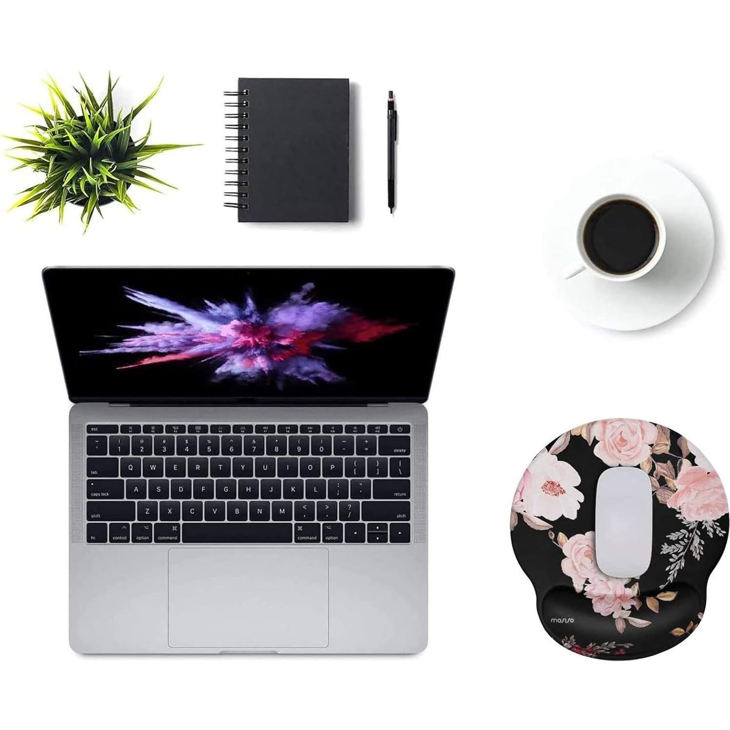 Almohadilla para Ratón MOSISO con Soporte Ergonómico Negro