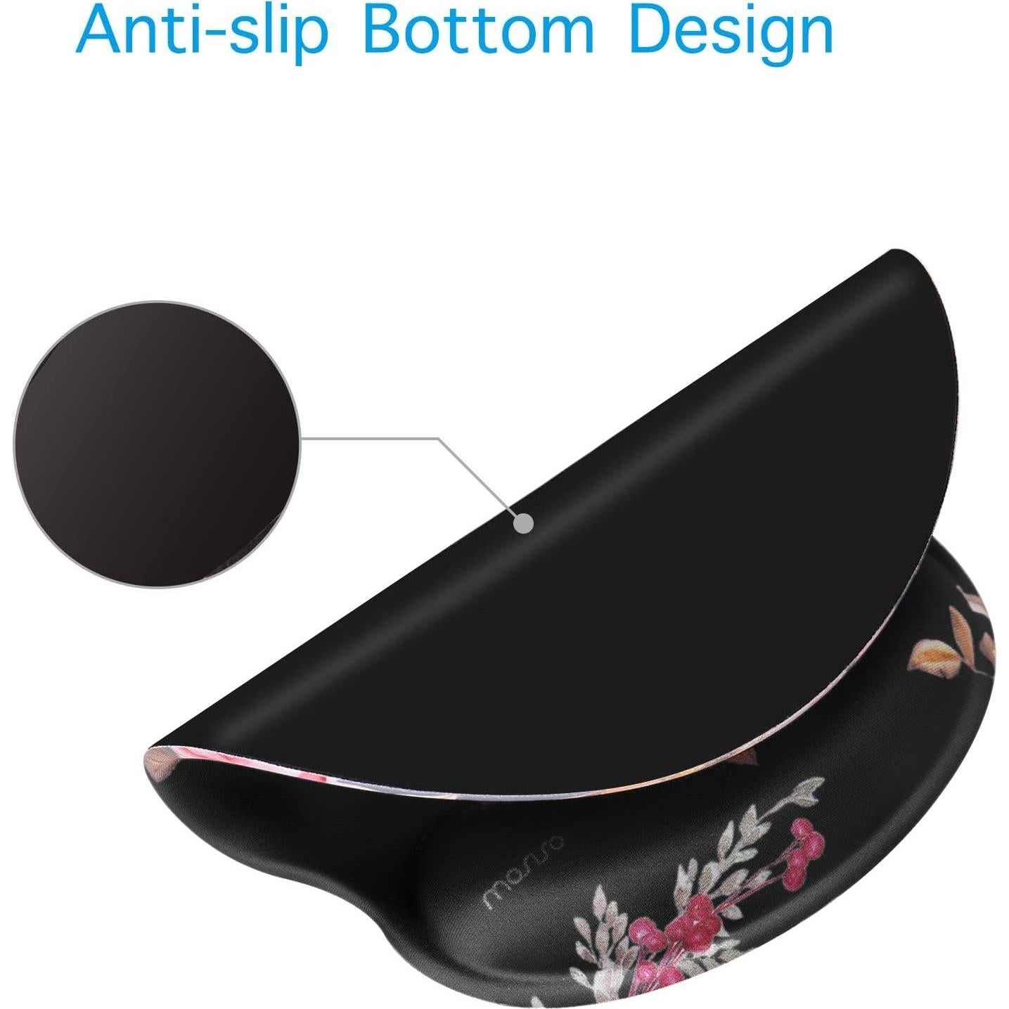 Almohadilla para Ratón MOSISO con Soporte Ergonómico Negro