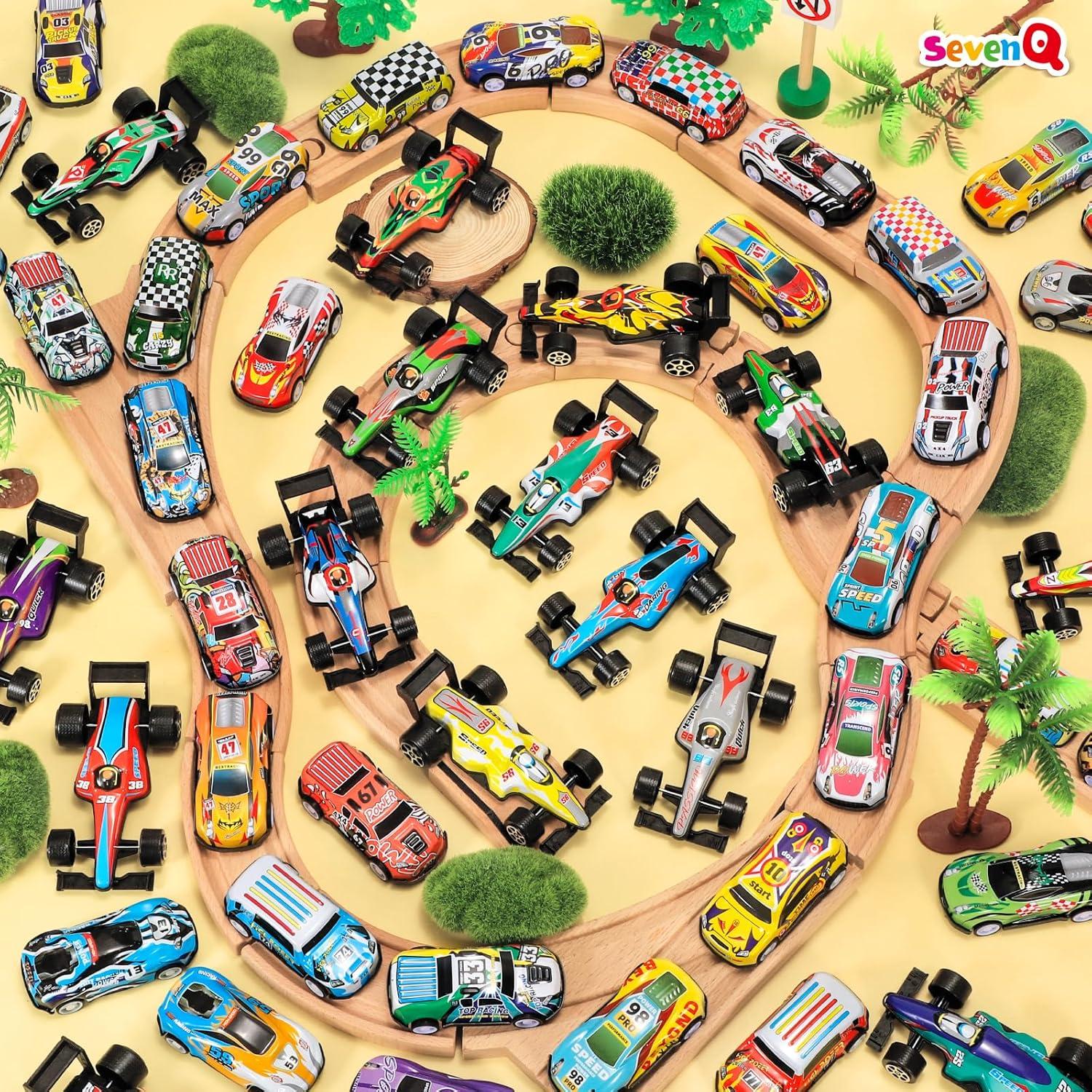 Juguetes de Autos Retroceso SevenQ 67 Pcs para Niños