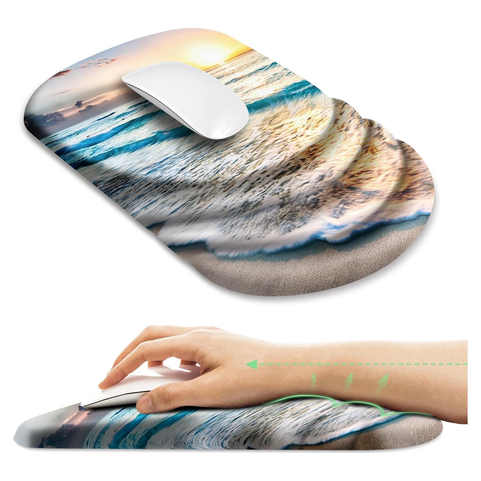 Alfombrilla de Ratón Ergonómica Tubdic con Soporte Playa