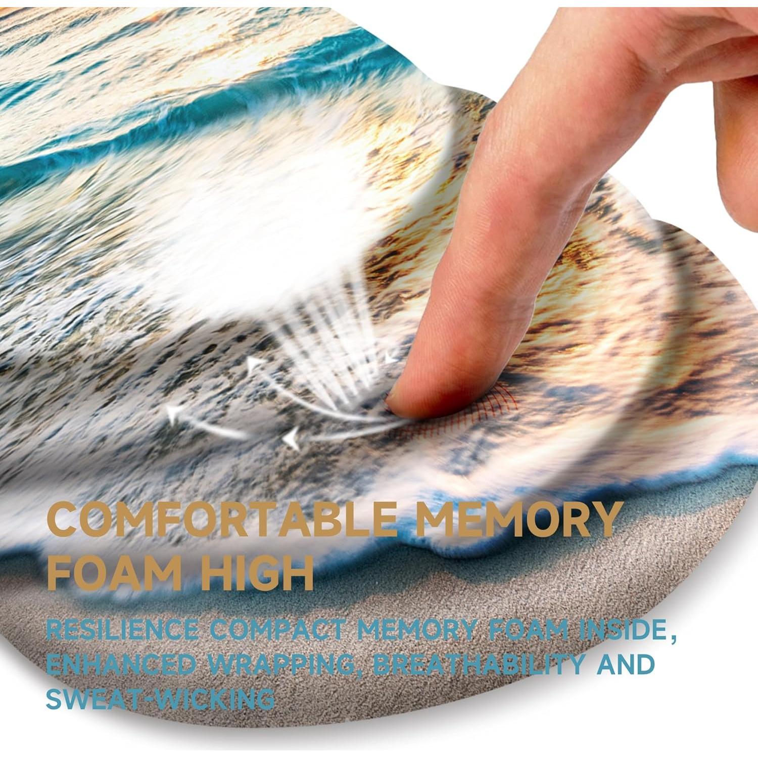 Alfombrilla de Ratón Ergonómica Tubdic con Soporte Playa