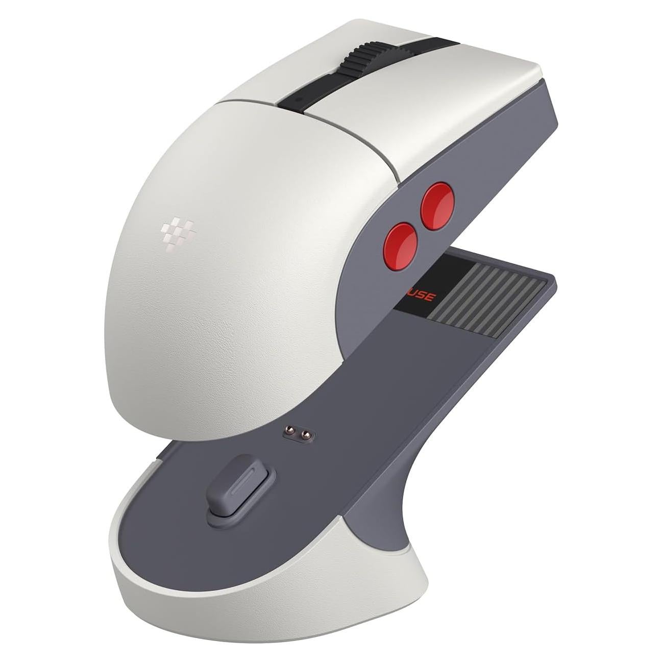 Mouse Inalámbrico 8BitDo Retro R8 con Base de Carga y Sensor 26000DPI