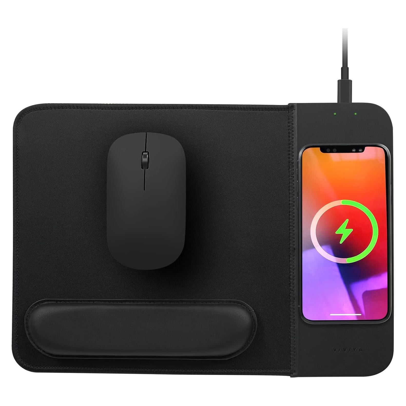 Alfombrilla de Carga Inalámbrica 15W VIVIYA con Soporte Ergonómico