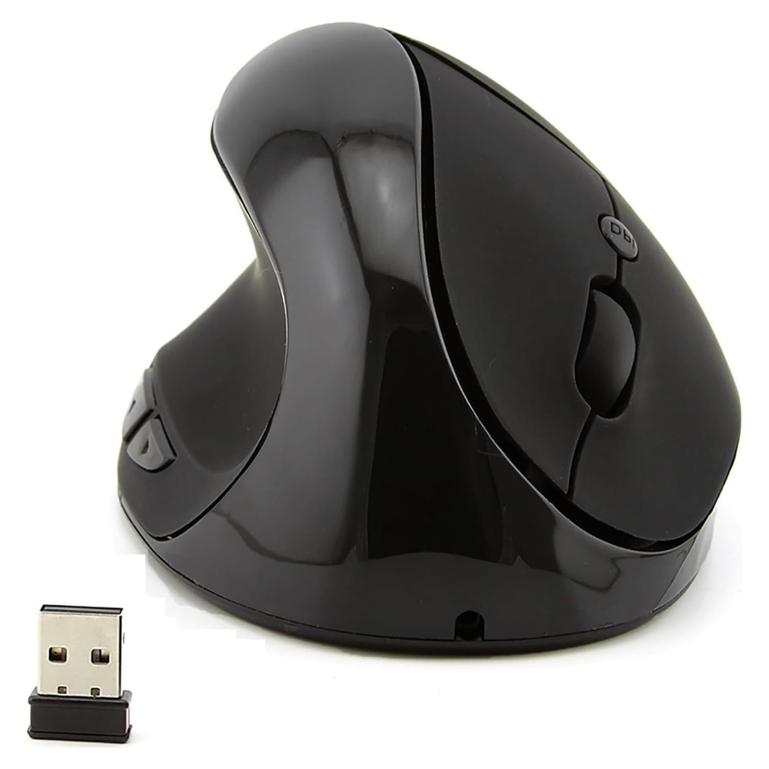 Ratón Inalámbrico Ergonómico Vertical para Zurdos TECCOEUS Negro