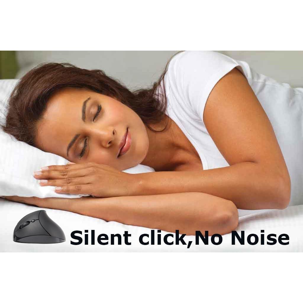 Ratón Inalámbrico Ergonómico Vertical para Zurdos TECCOEUS Negro