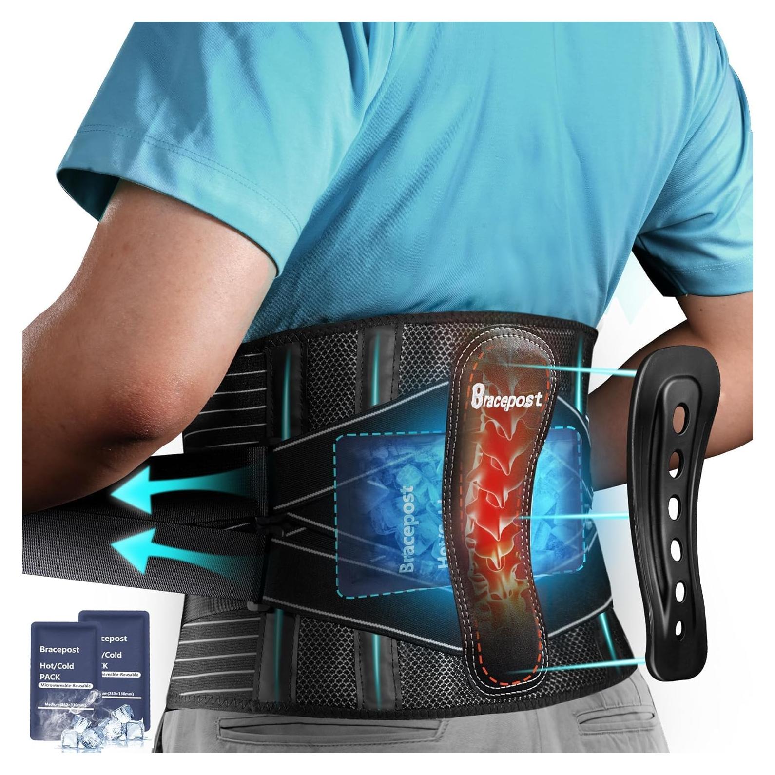 Faja Soporte Lumbar Bracepost XXL con Hielo Reutilizable