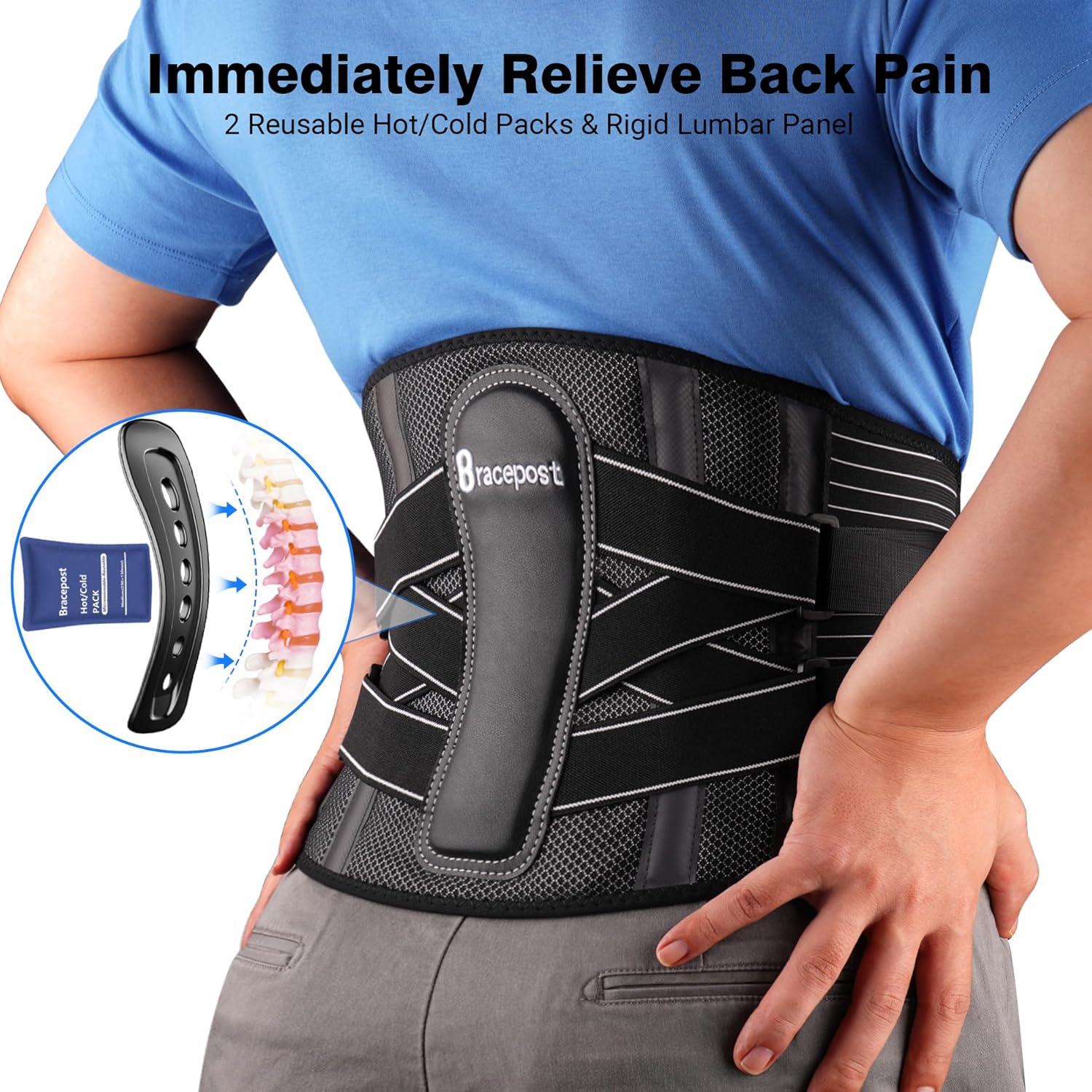 Faja Soporte Lumbar Bracepost XXL con Hielo Reutilizable