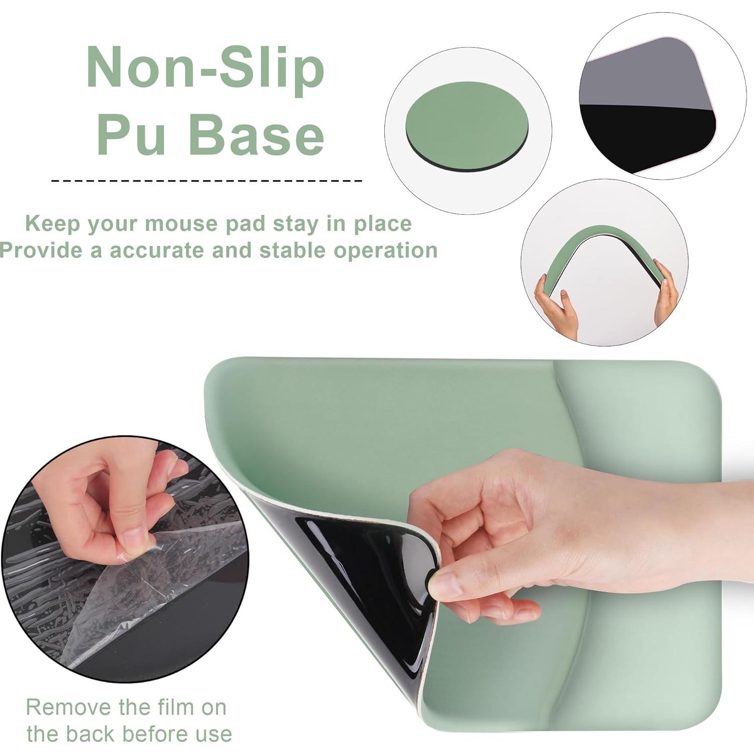 Almohadilla Ergonómica G JGOO con Reposamuñecas y Posavasos - Verde