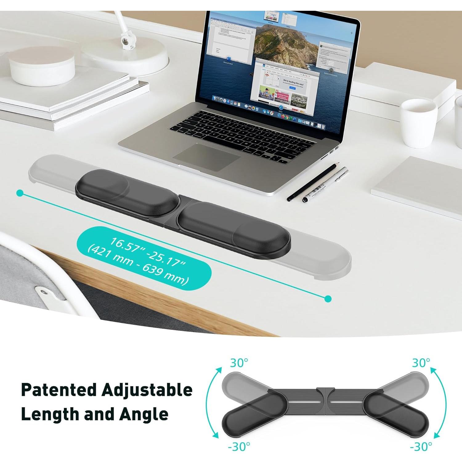 Reposamuñecas ergonómico DeskLogics ajustable 63.5 cm