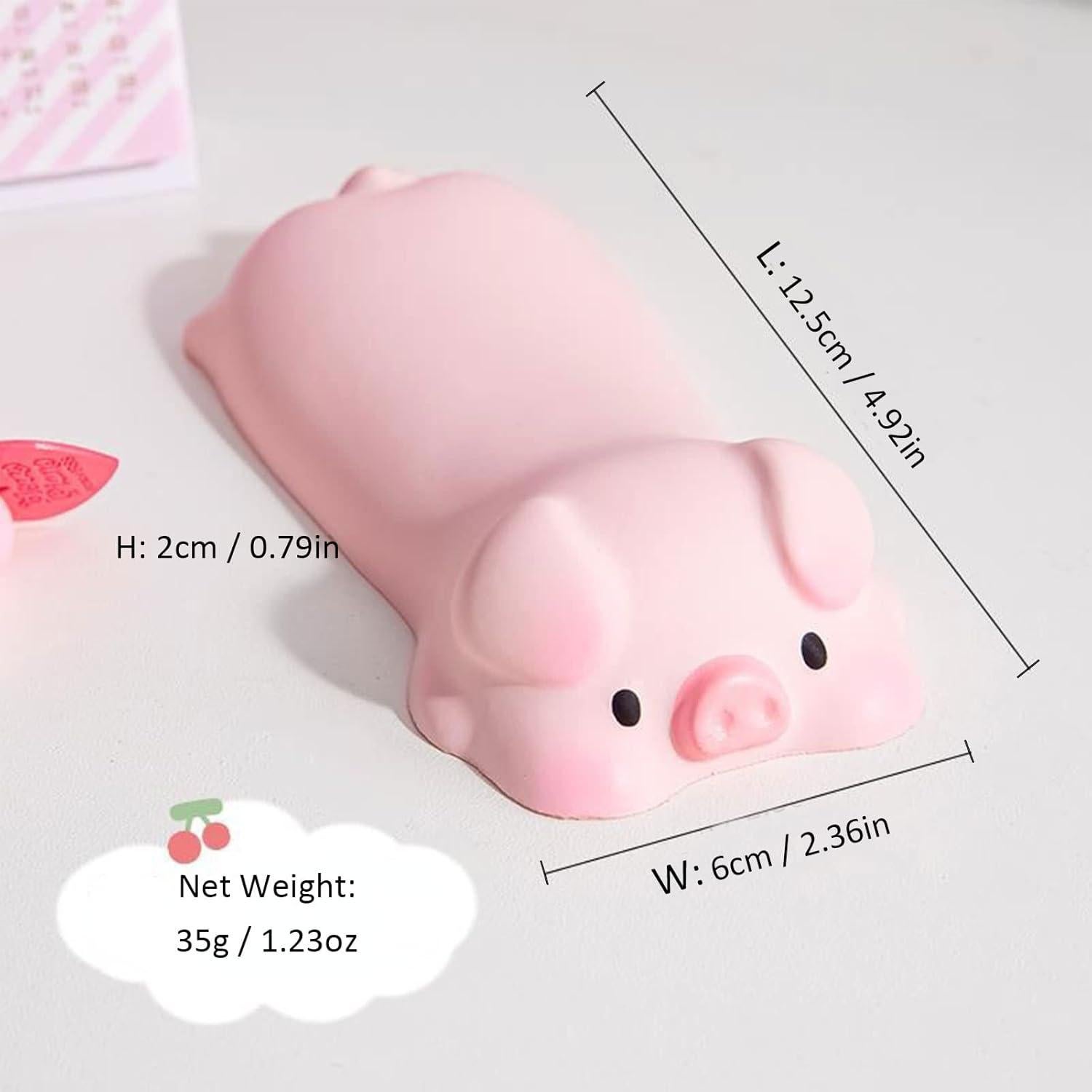 Reposamuñecas Ergonómico CHUYI Cerdo Rosa 2 Pcs Suave