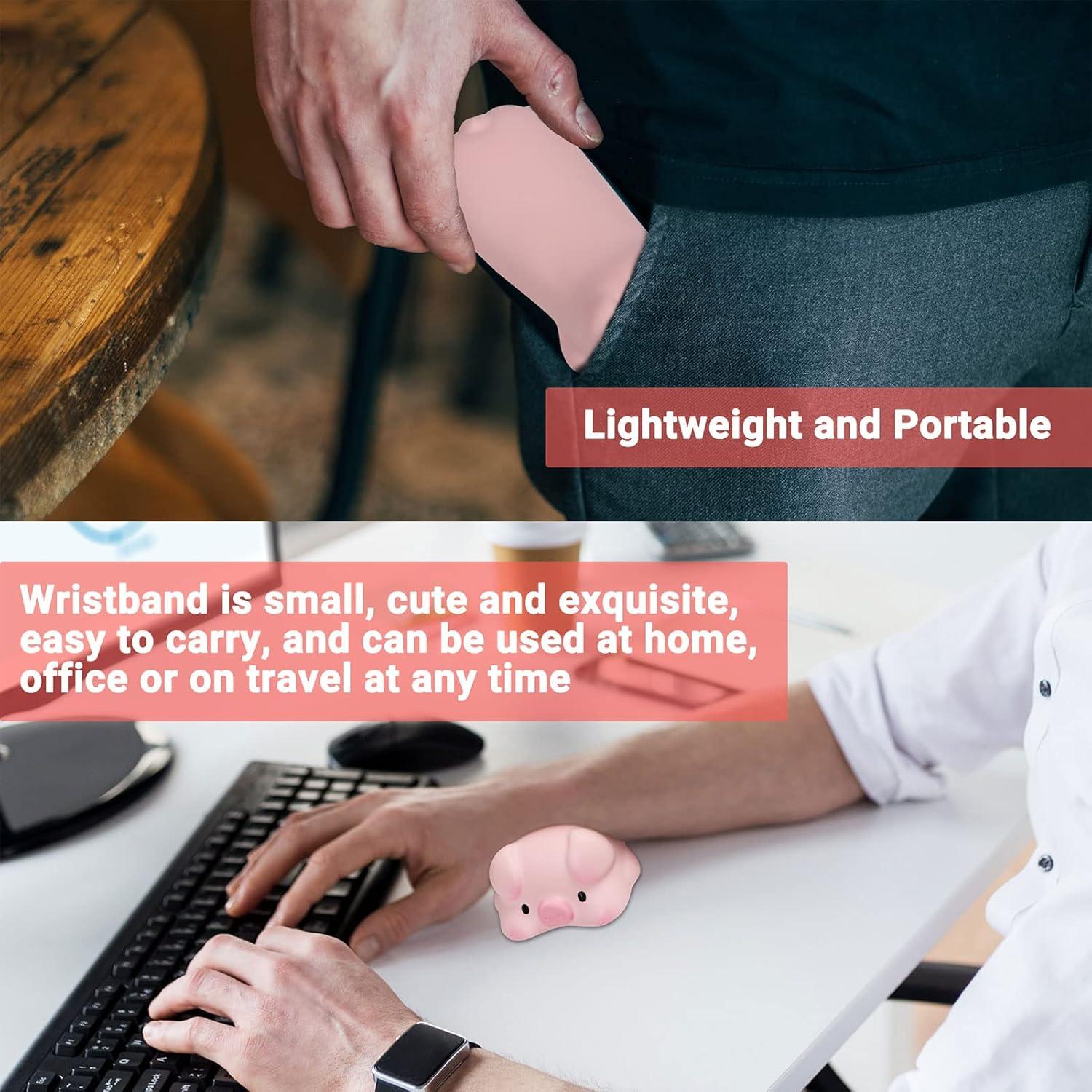 Reposamuñecas Ergonómico CHUYI Cerdo Rosa 2 Pcs Suave