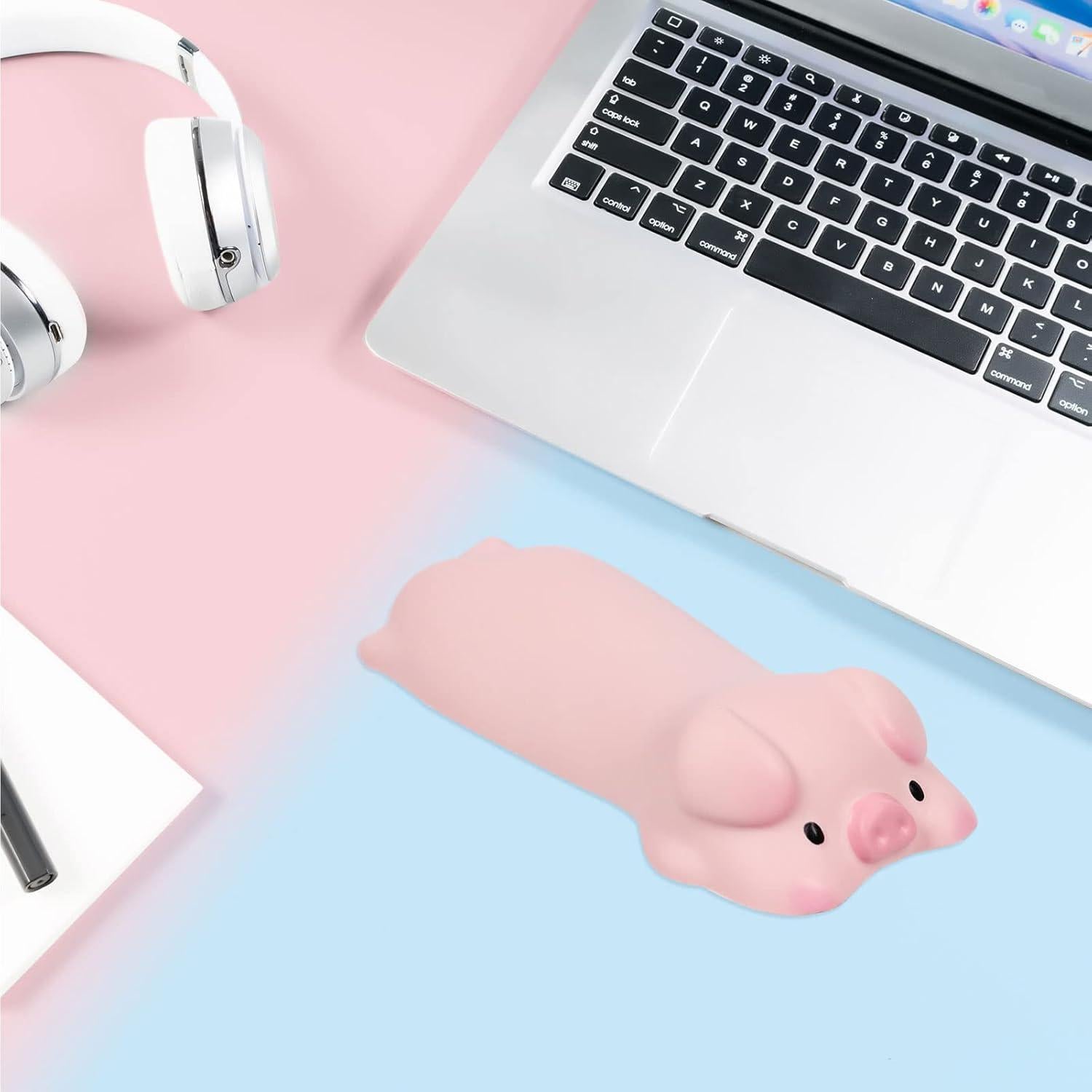 Reposamuñecas Ergonómico CHUYI Cerdo Rosa 2 Pcs Suave