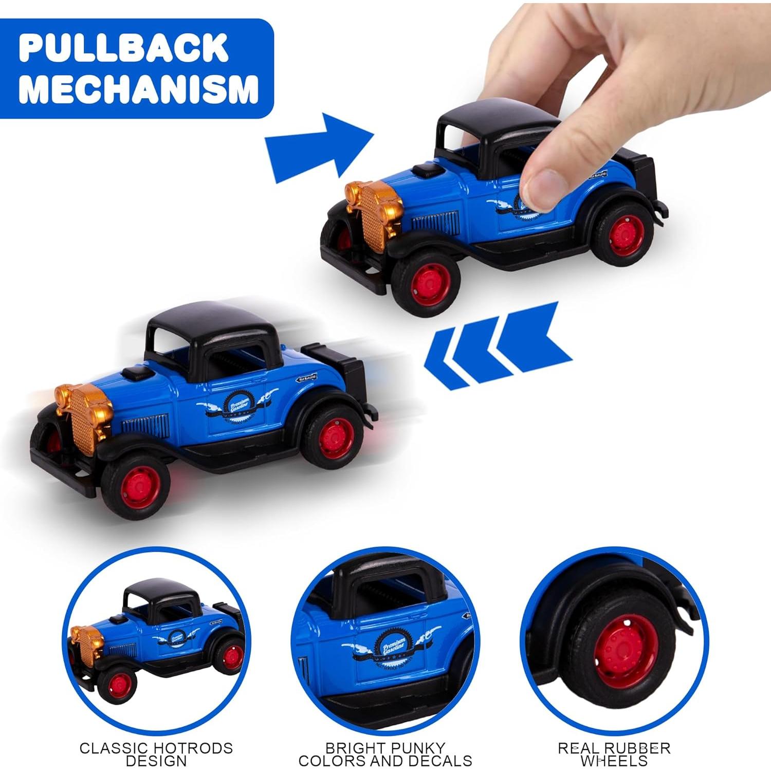 Set de 4 Coches de Metal a Control de Retroceso ArtCreativity