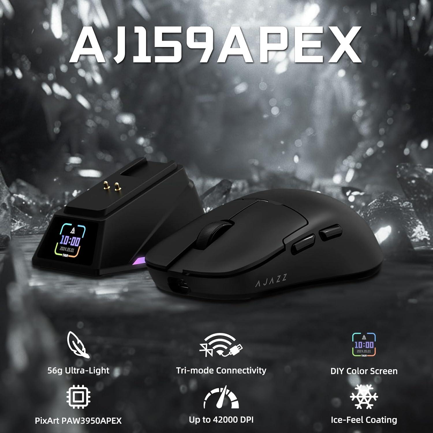 Ratón Inalámbrico AJAZZ AJ159 APEX 56g BT/USB-C 42K DPI