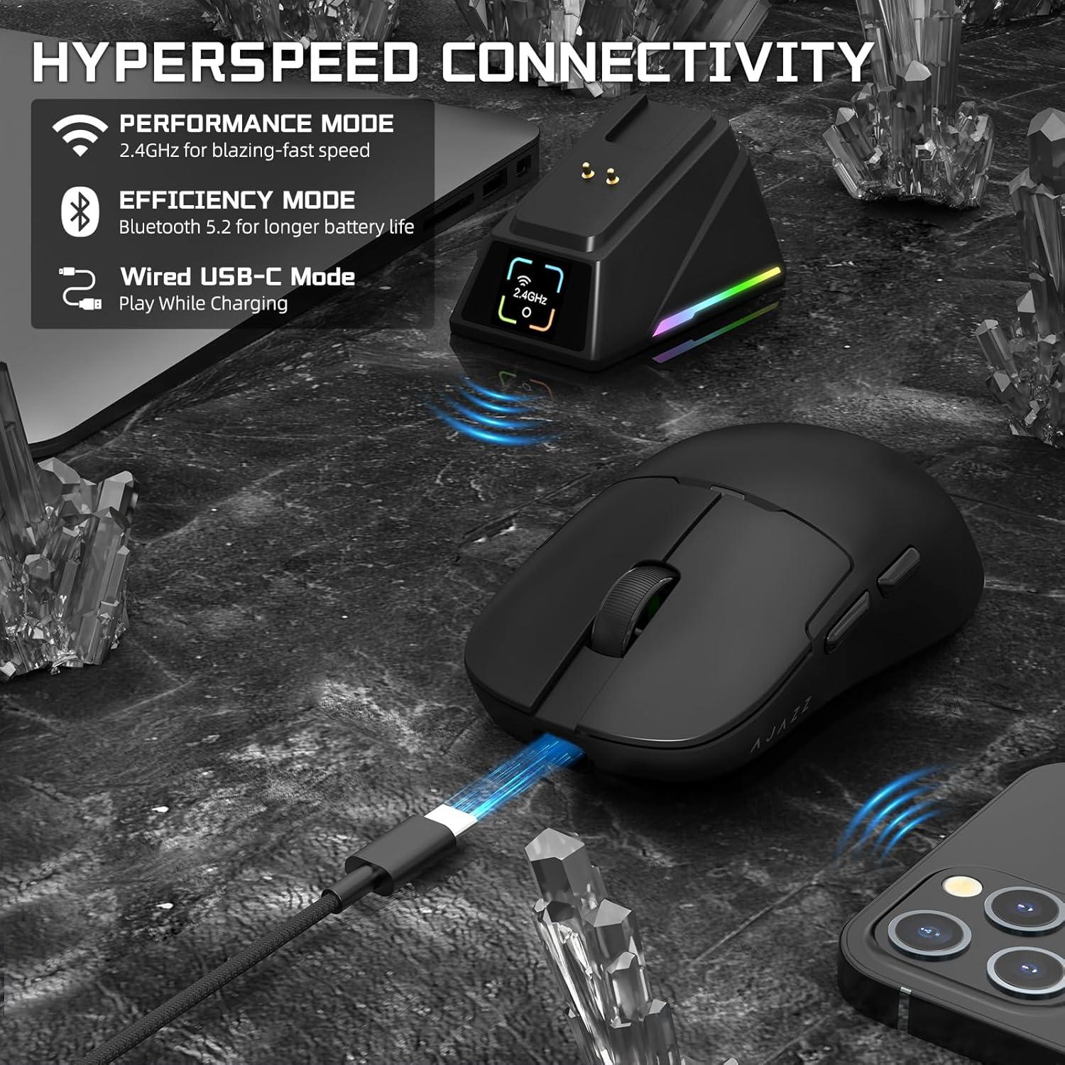 Ratón Inalámbrico AJAZZ AJ159 APEX 56g BT/USB-C 42K DPI