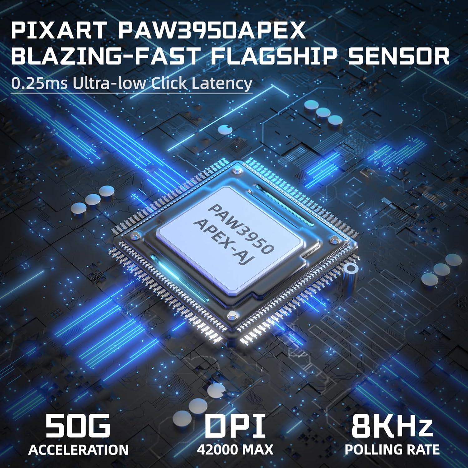 Ratón Inalámbrico AJAZZ AJ159 APEX 56g BT/USB-C 42K DPI