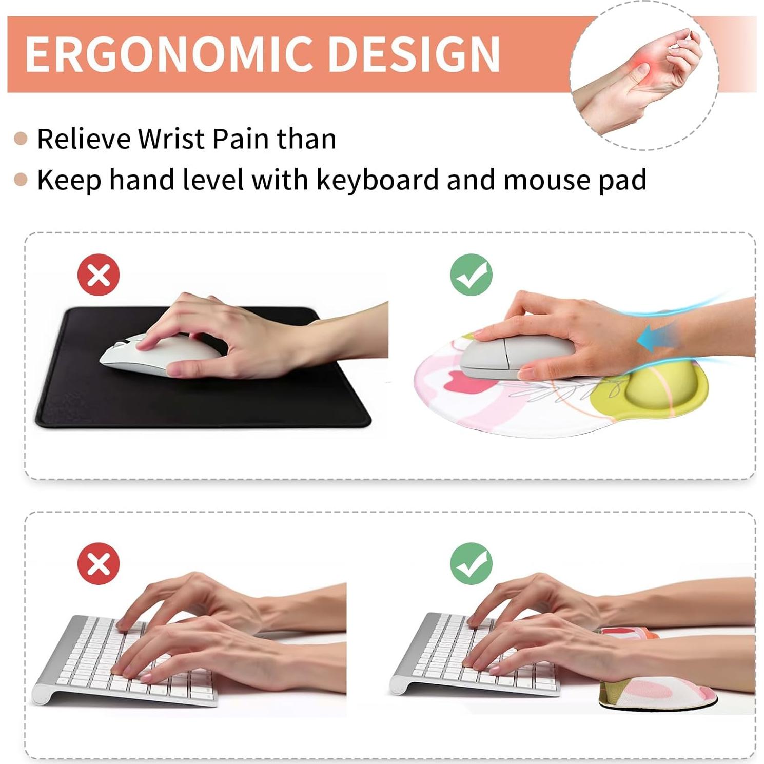 Alfombrilla de Ratón Ergonómica Tongyanat con Soporte para Muñeca