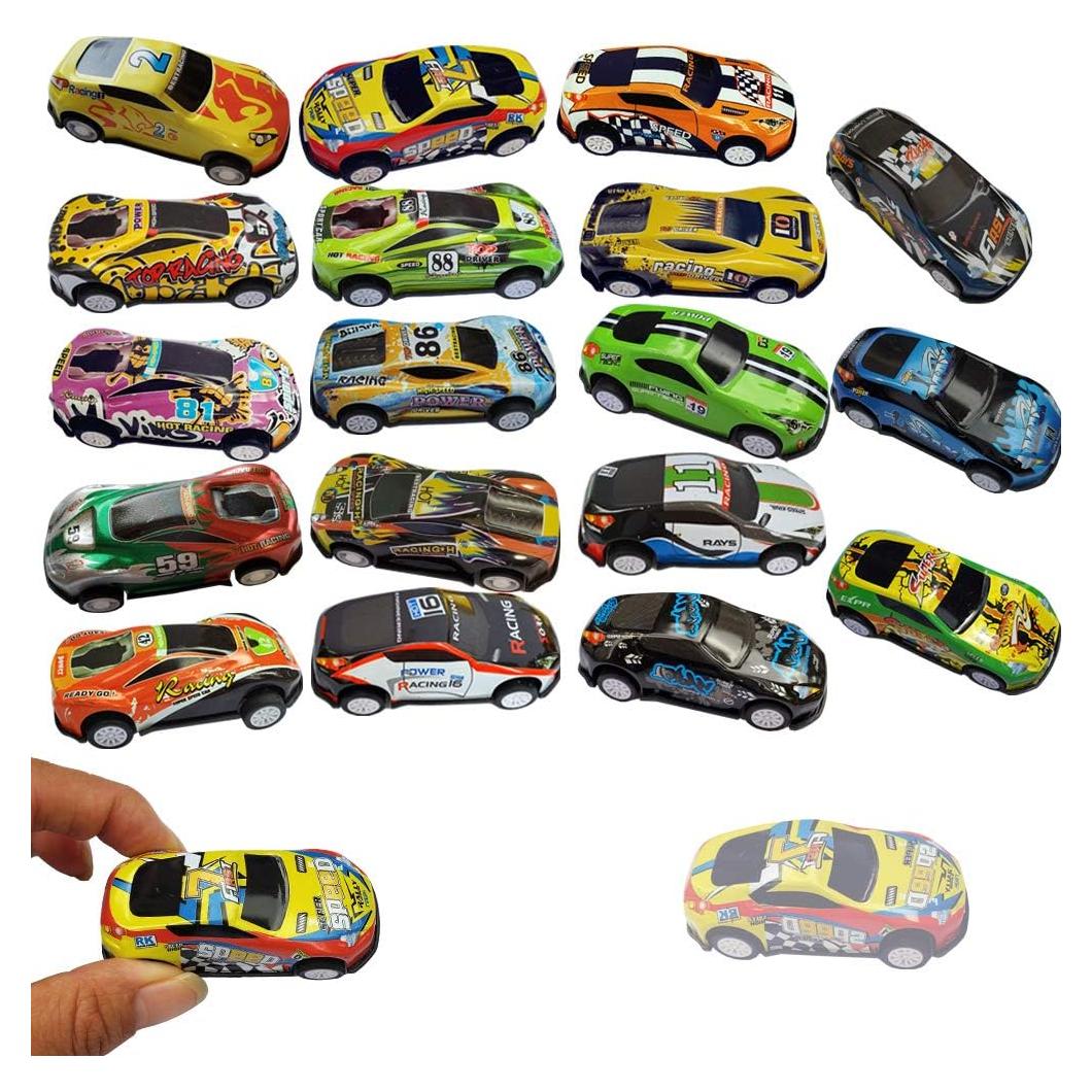 18 Coches de Carreras de Metal Himeeu 6,99 cm Retroceso