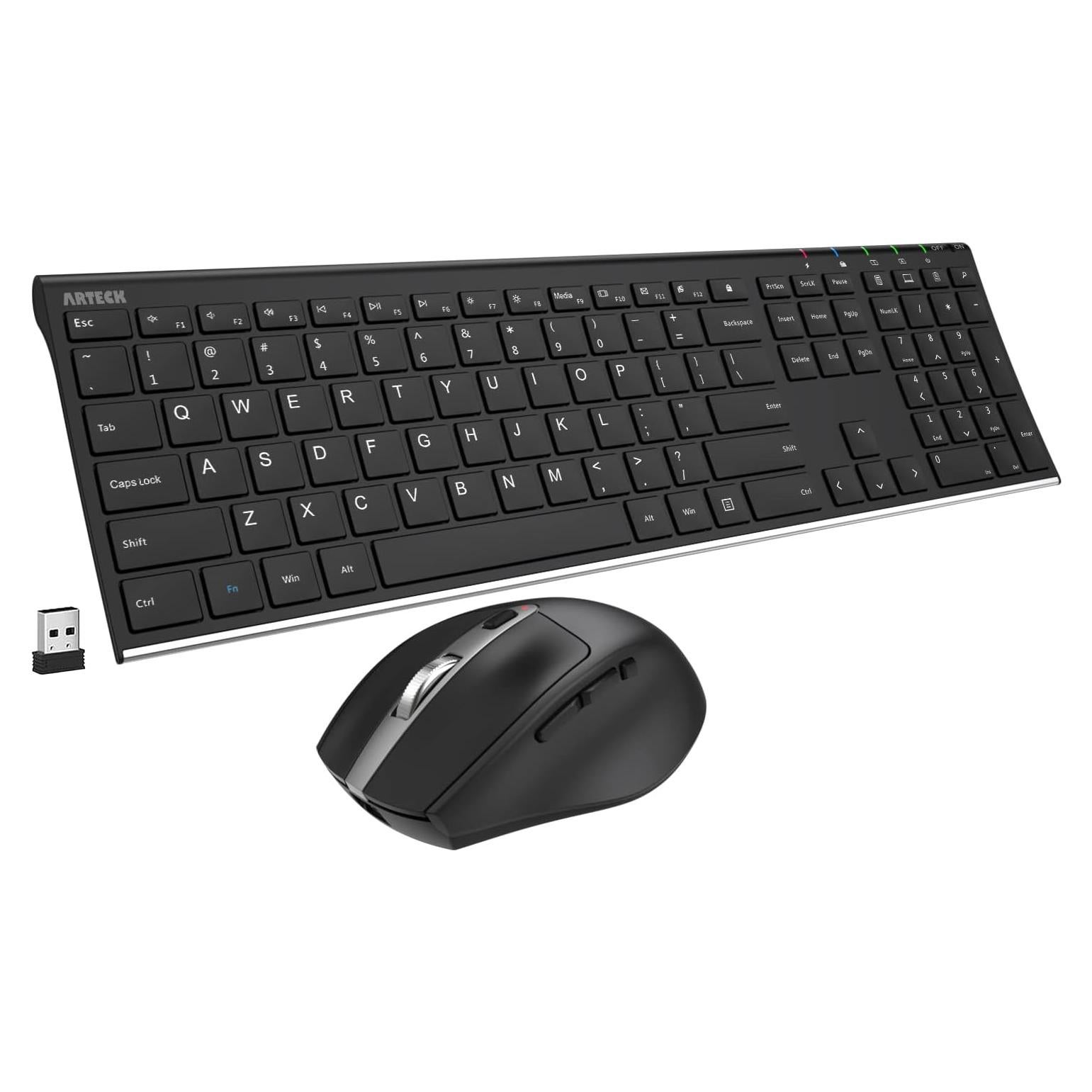 Combo Teclado y Ratón Inalámbrico Arteck HW192/MW167 Ergonómico