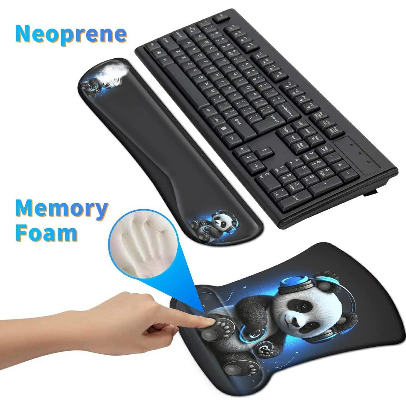 Alfombrilla de Ratón Ergonómica Dikoer con Soporte para Muñeca