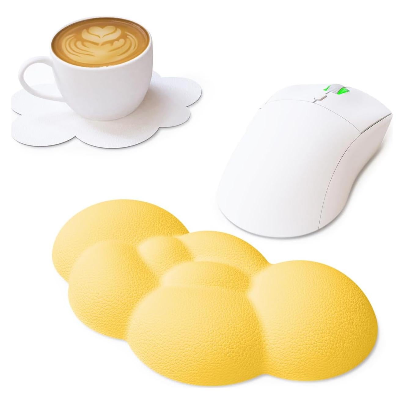 Almohadilla para Mouse Ergonómica MANBASNAKE Amarillo