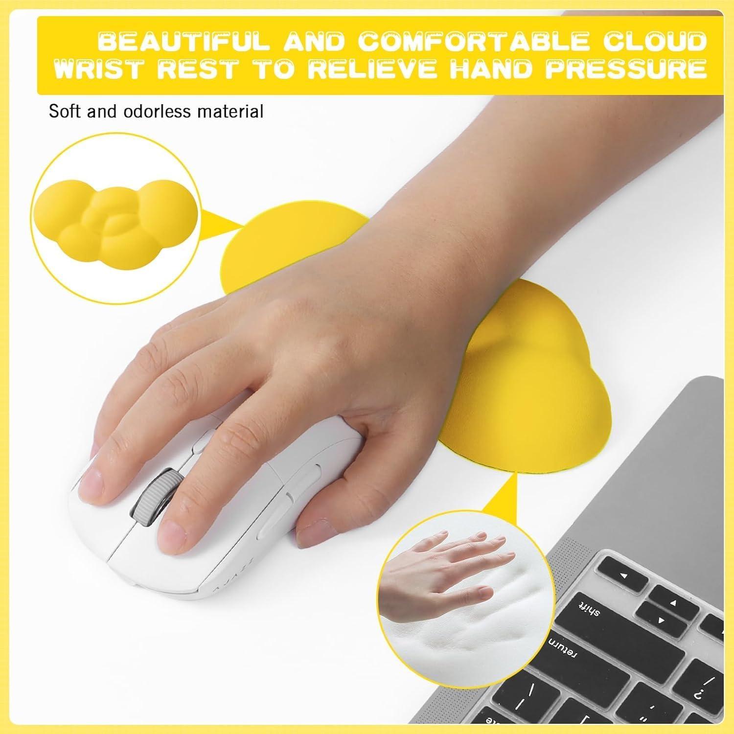 Almohadilla para Mouse Ergonómica MANBASNAKE Amarillo