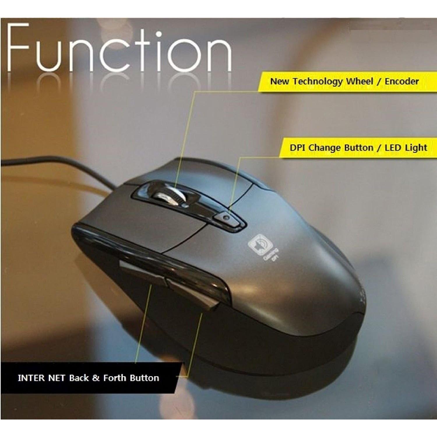 Ratón Óptico Gaming USB Silencioso JSCO JNL-101K 1600 DPI